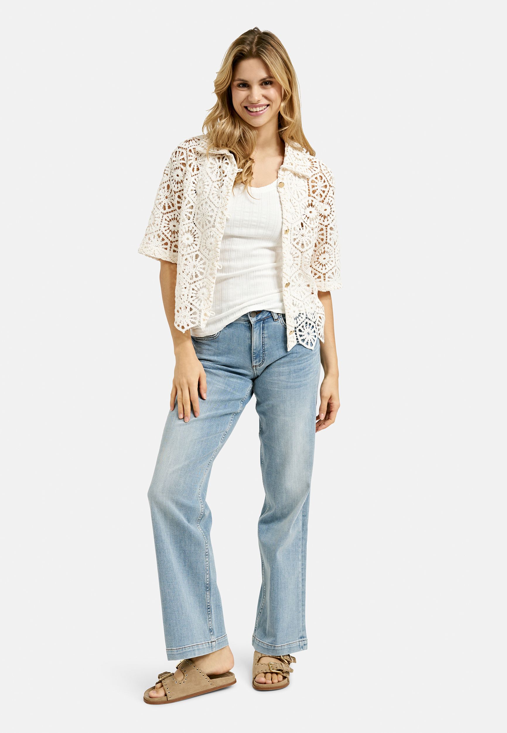 Smith&Soul |  Smith&Soul Druckbluse  | L | cream white