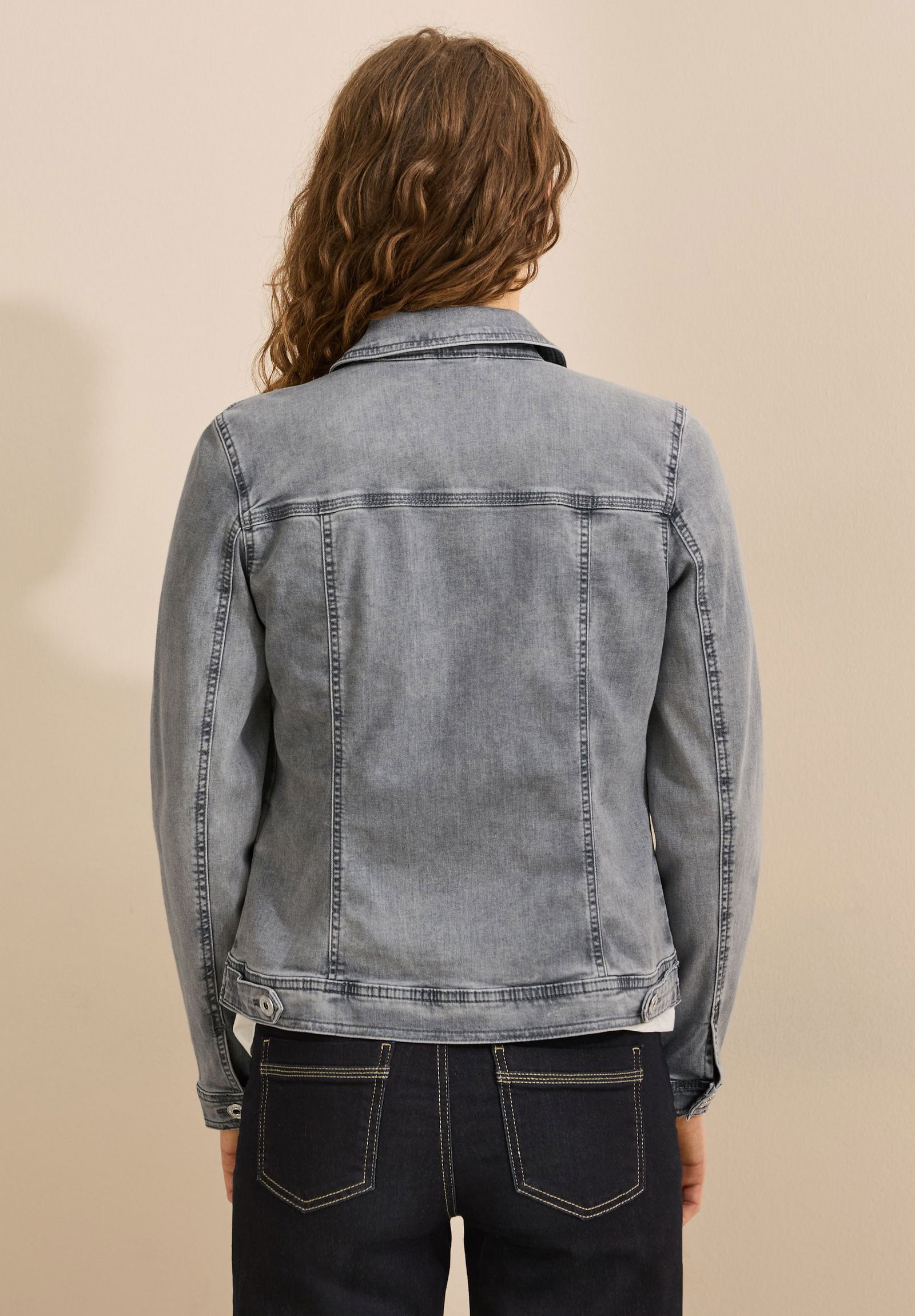CECIL |  CECIL Jeansjacke  | L | mid grey used wash