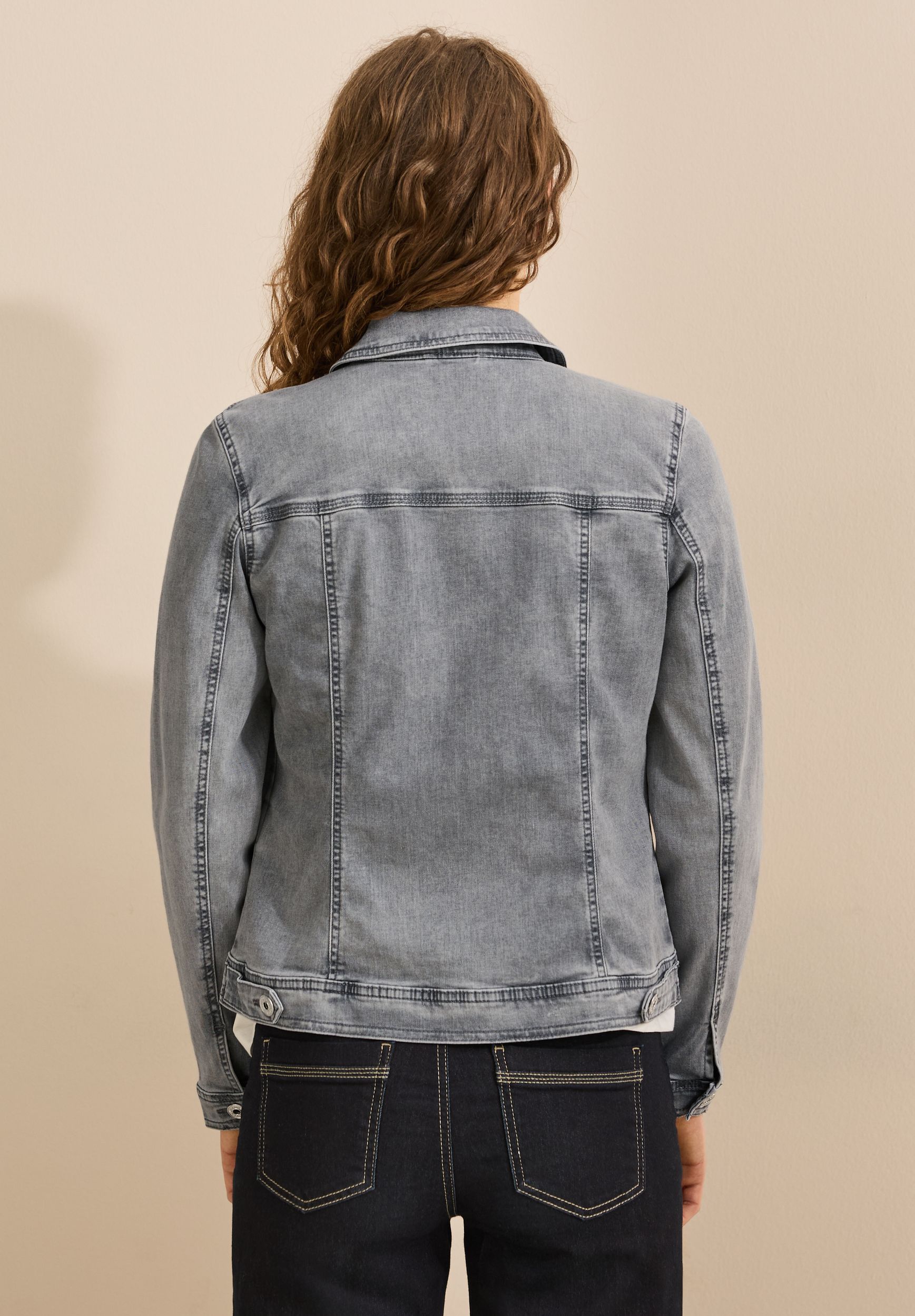 CECIL |  CECIL Jeansjacke  | L | mid grey used wash