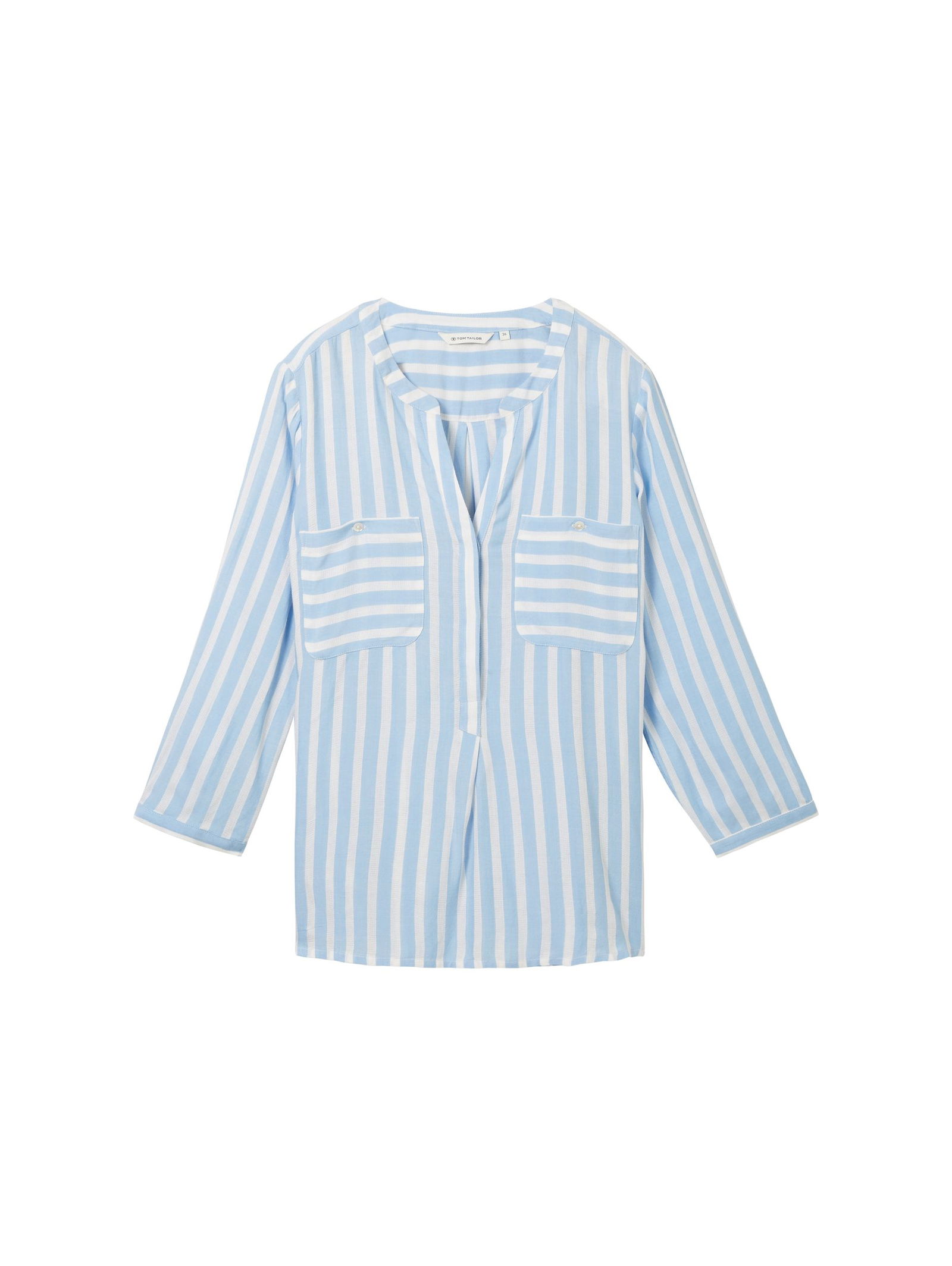 b679d1a8eb09acd5ca1096ac4c429c57 Tom Tailor |  Tom Tailor Druckbluse  | 44 | offwhite blue vertical stripe
