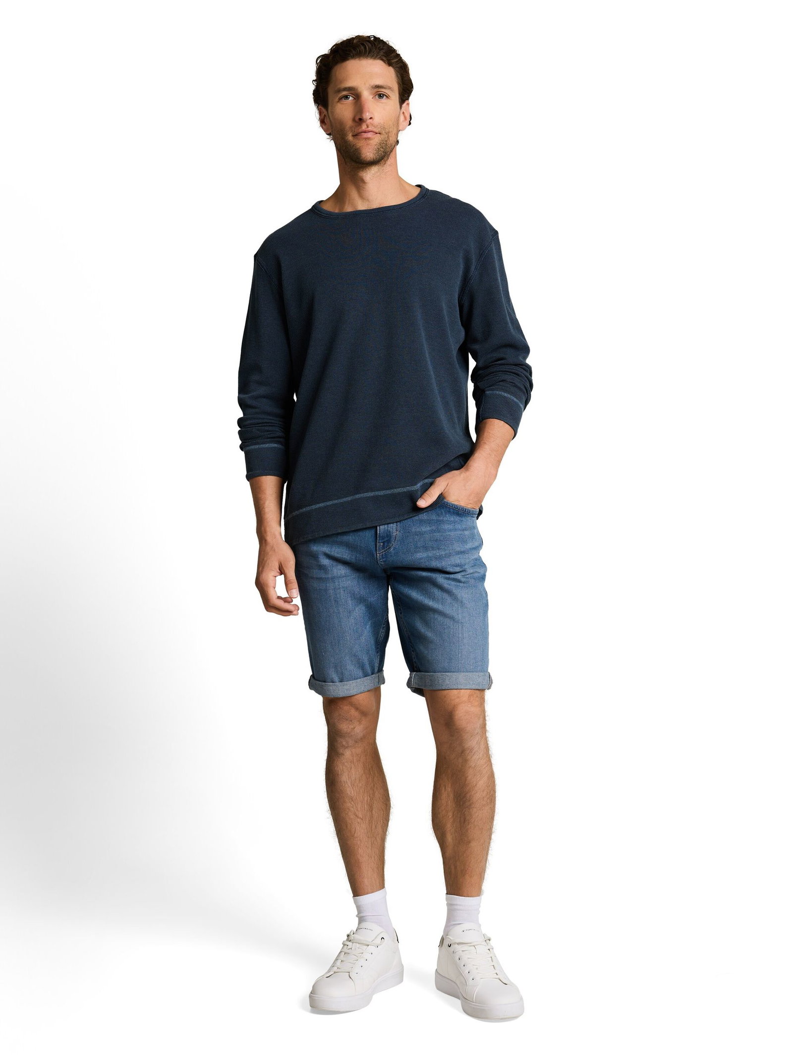 Tom Tailor |  Tom Tailor Shorts  | 34 | mid stone bright blue denim