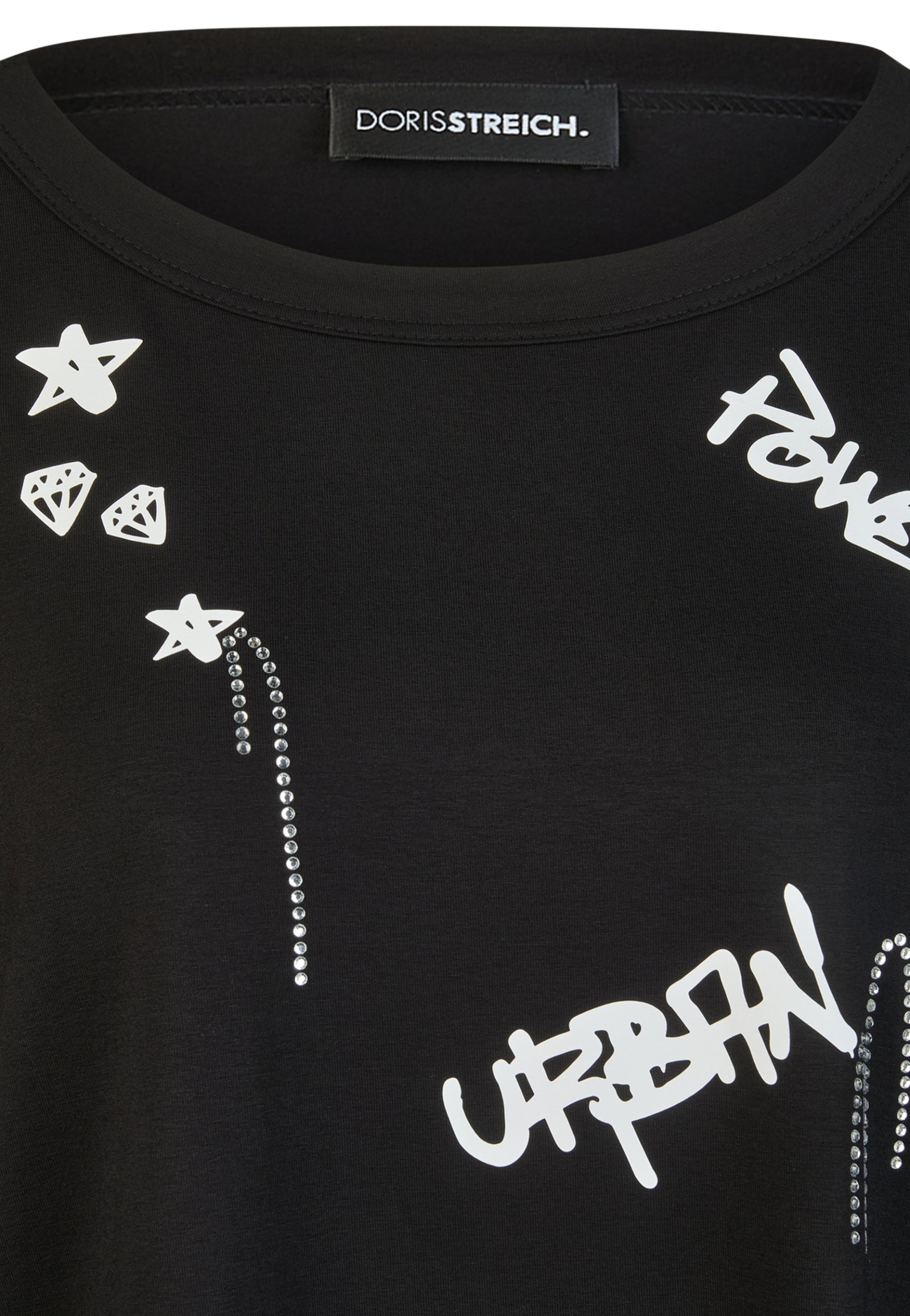 T-Shirt 1/1 Arm, Schwarz-Offwhite #3