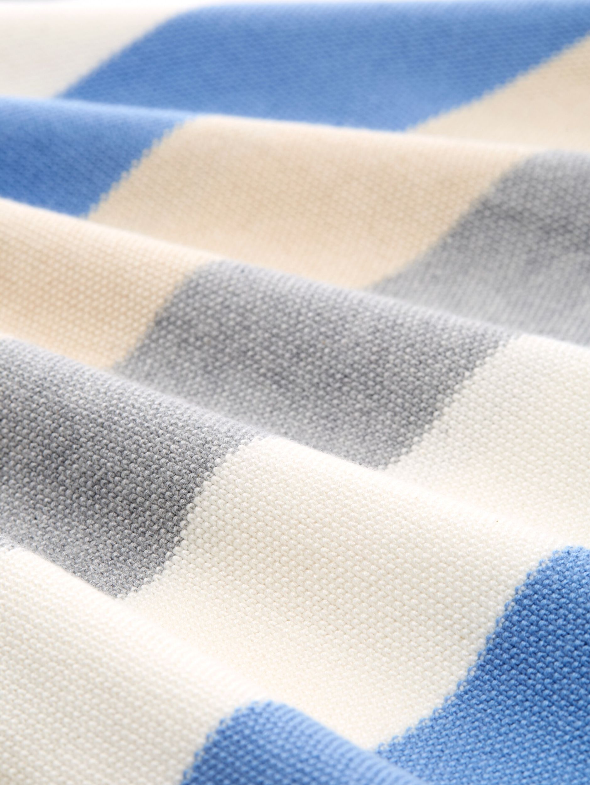 Tom Tailor |  Tom Tailor Gestreifter Strickpullover | M | beige blue block stripe