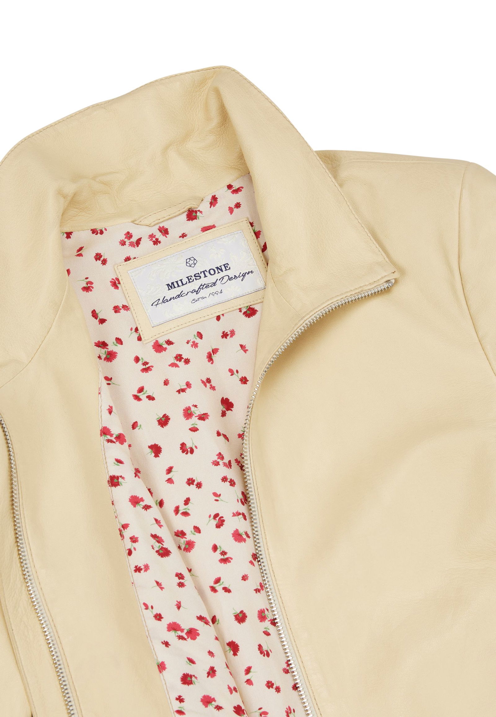 Milestone | Milestone Lederjacke | 44 | hell beige