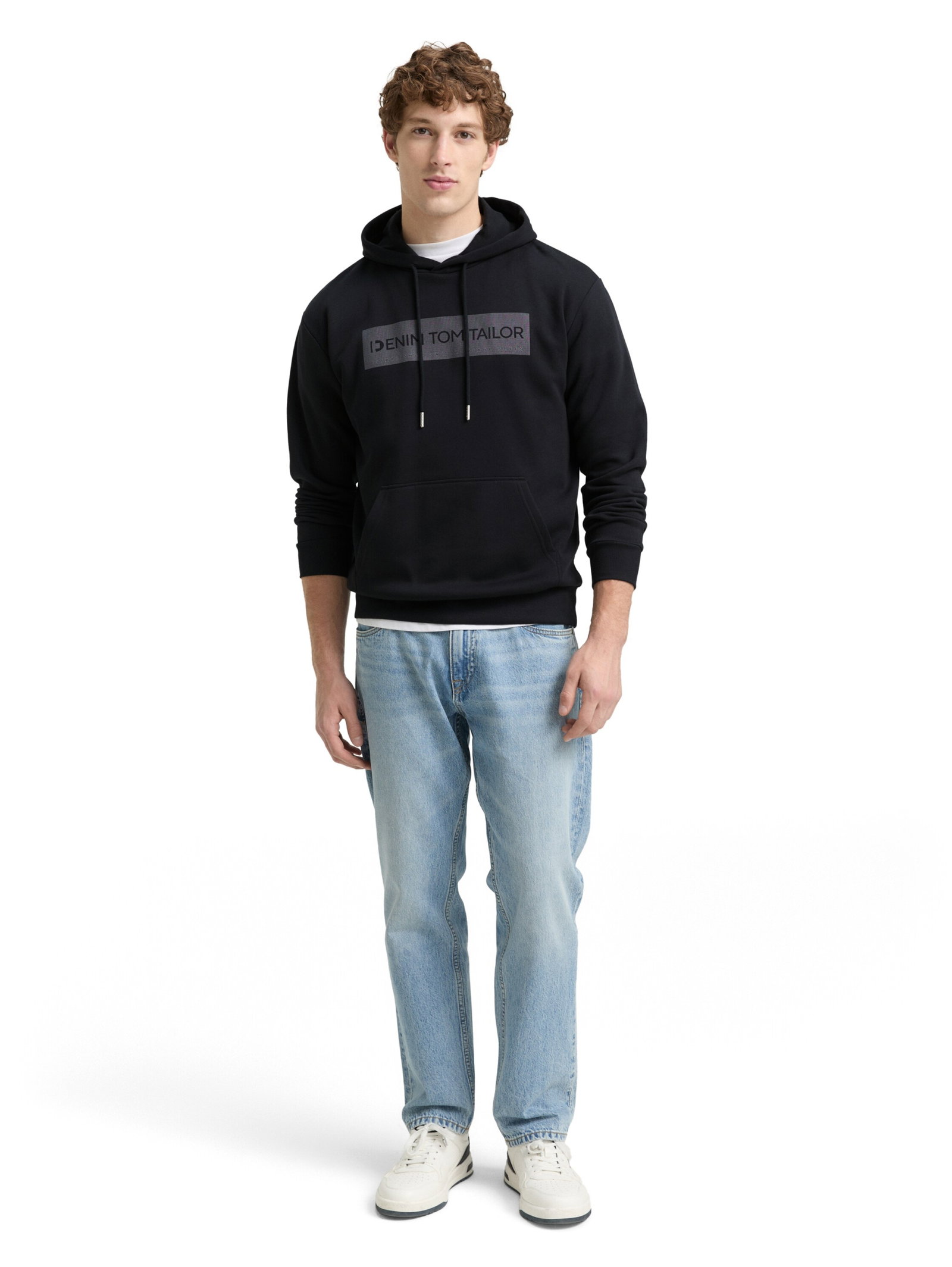 printed sweat hoodie, Night Watch Black #3