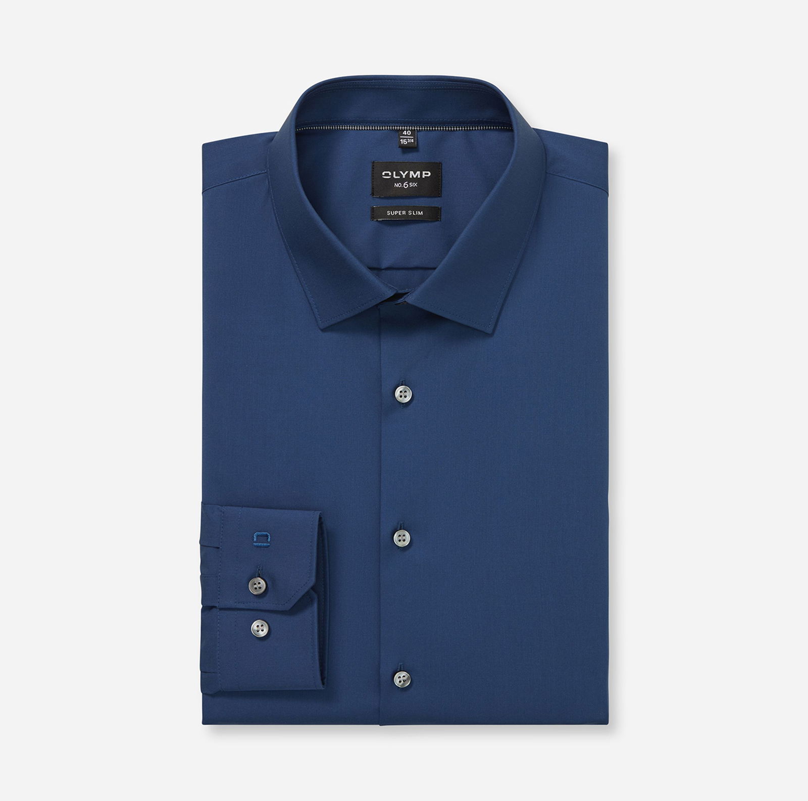 Olymp | Olymp Hemd Super Slim | 43 | rauchblau