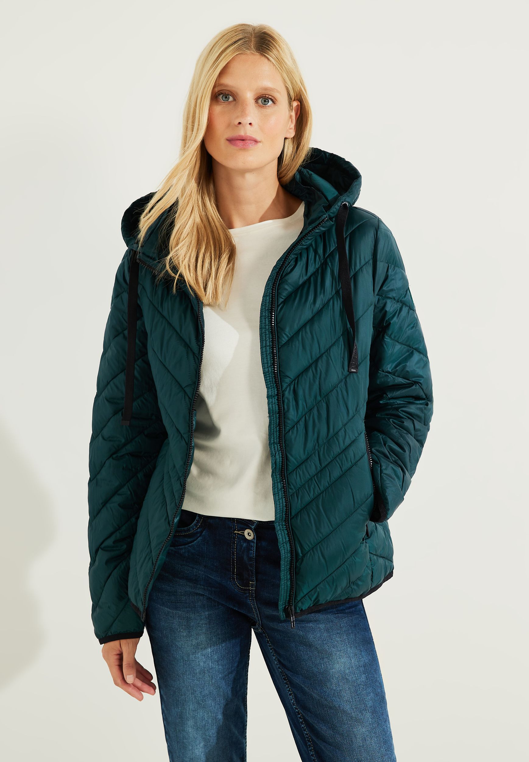 CECIL |  CECIL Steppjacke  | XL | night forest green
