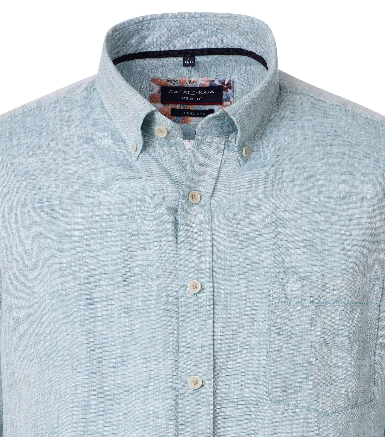 Casa Moda |  Casa Moda Hemd Regular Fit  | M | aqua bis petrol