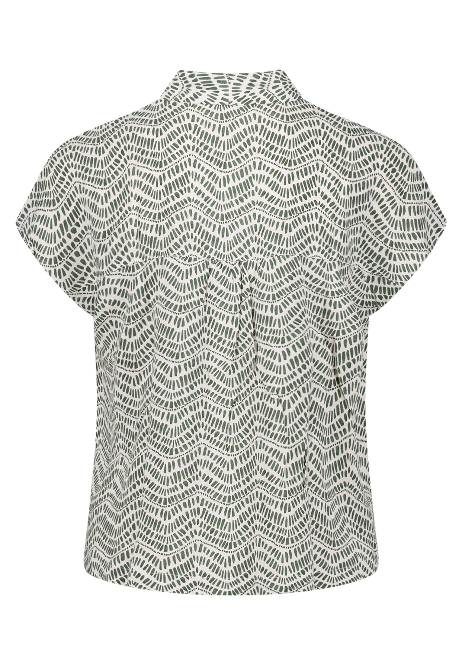 Bluse Kurz 1/2 Arm, Cream/Khaki #2