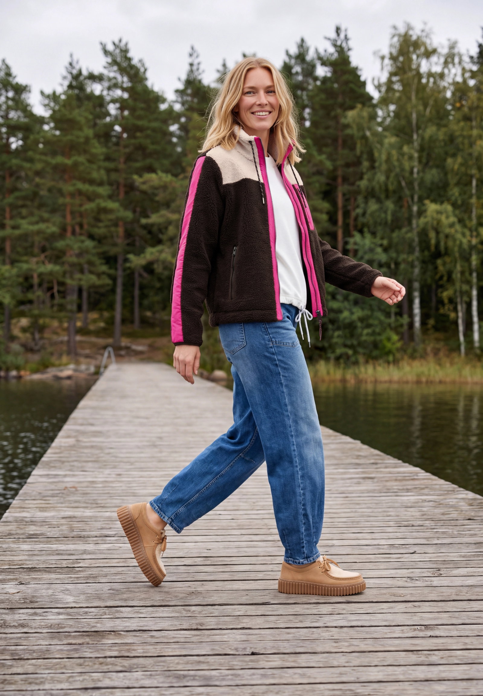 TOS Matmix Teddy Jacket, truffle brown #5