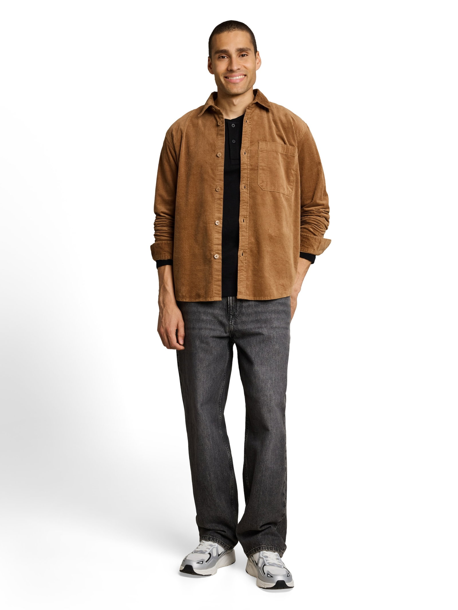 relaxed corduroy shirt, malt brown #3