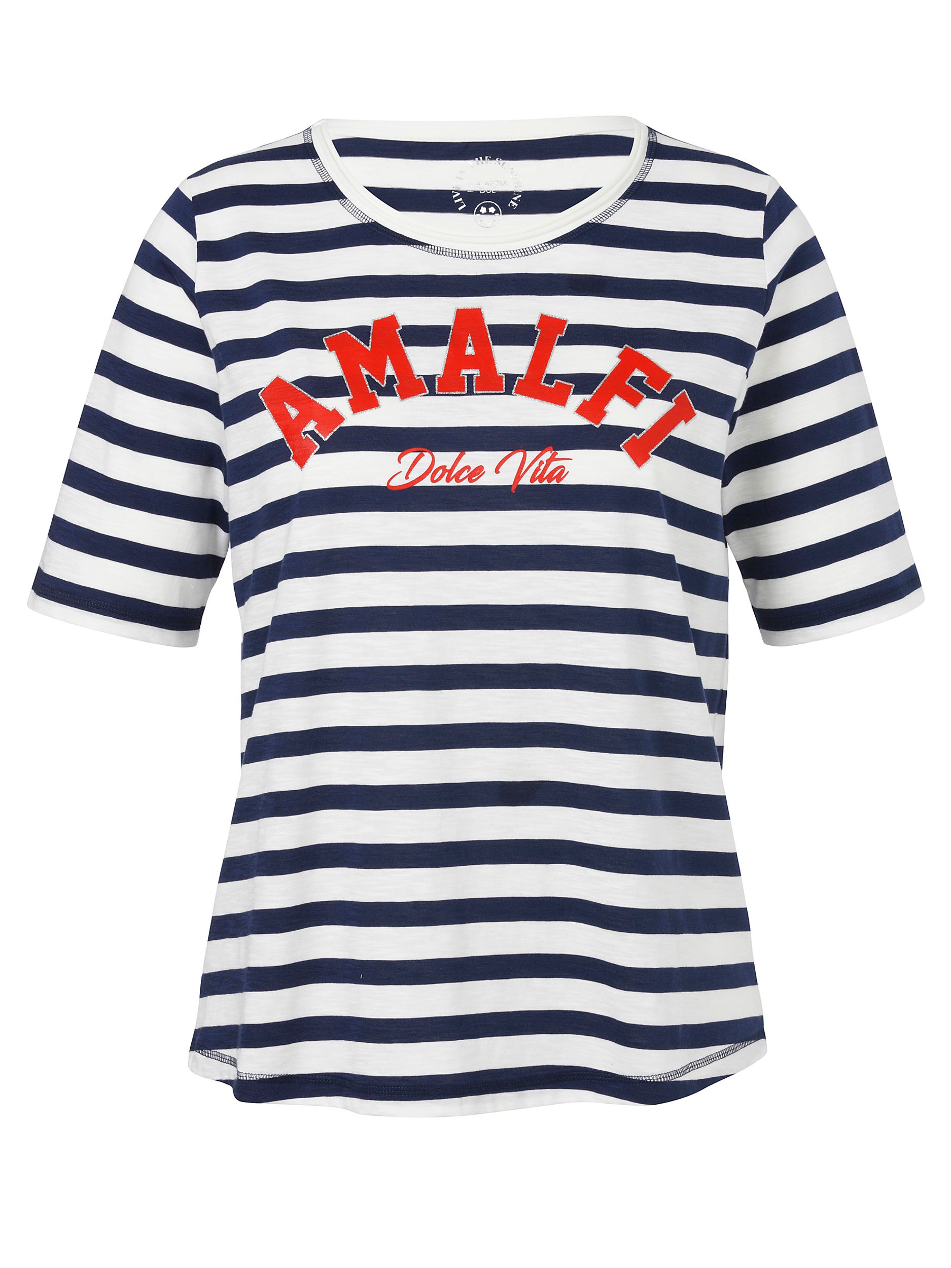 VIA APPIA DUE |  T-Shirt Rundhals 1/2 Arm Druck Motiv | 46 | bleu multicolor