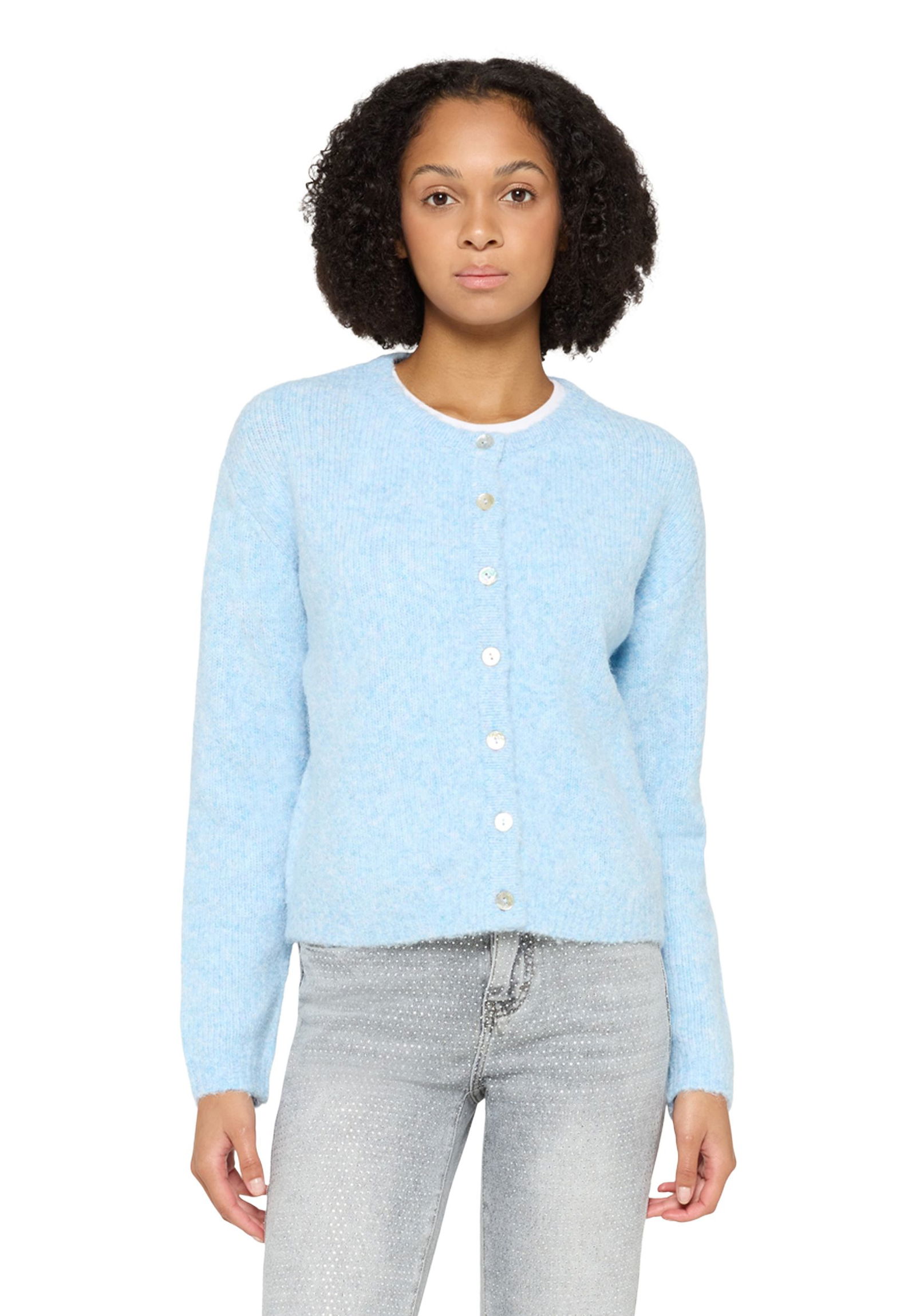 Cartoon |  Cartoon Strickjacke | Cardigan  | 44 | light blue melange
