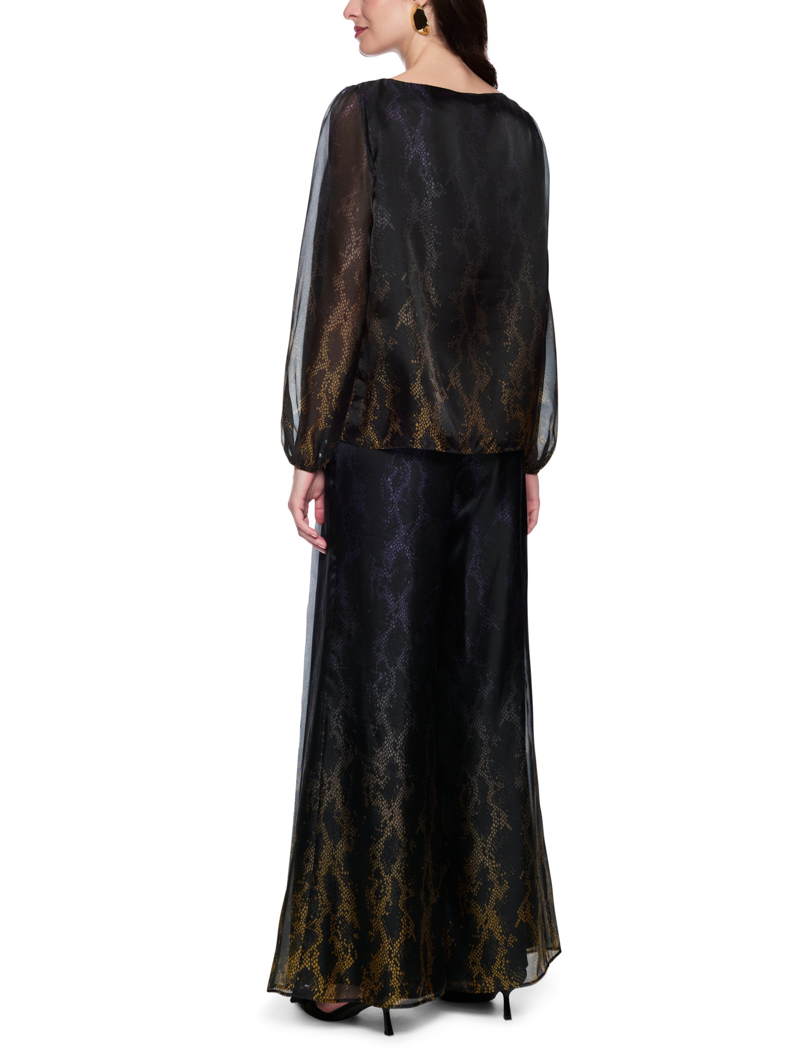 Doppellagige Bluse mit Snakeprint #3