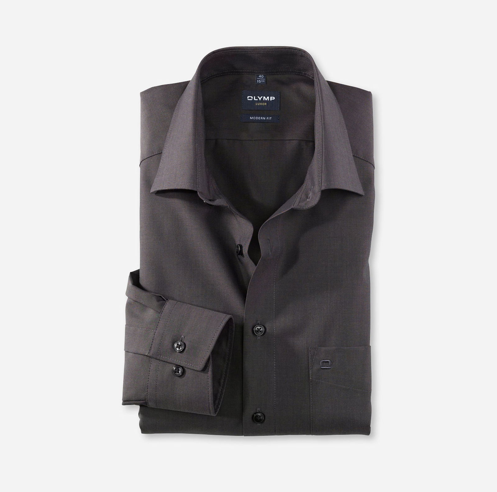 Olymp |  Olymp Hemd Modern Fit  | 47 | anthrazit