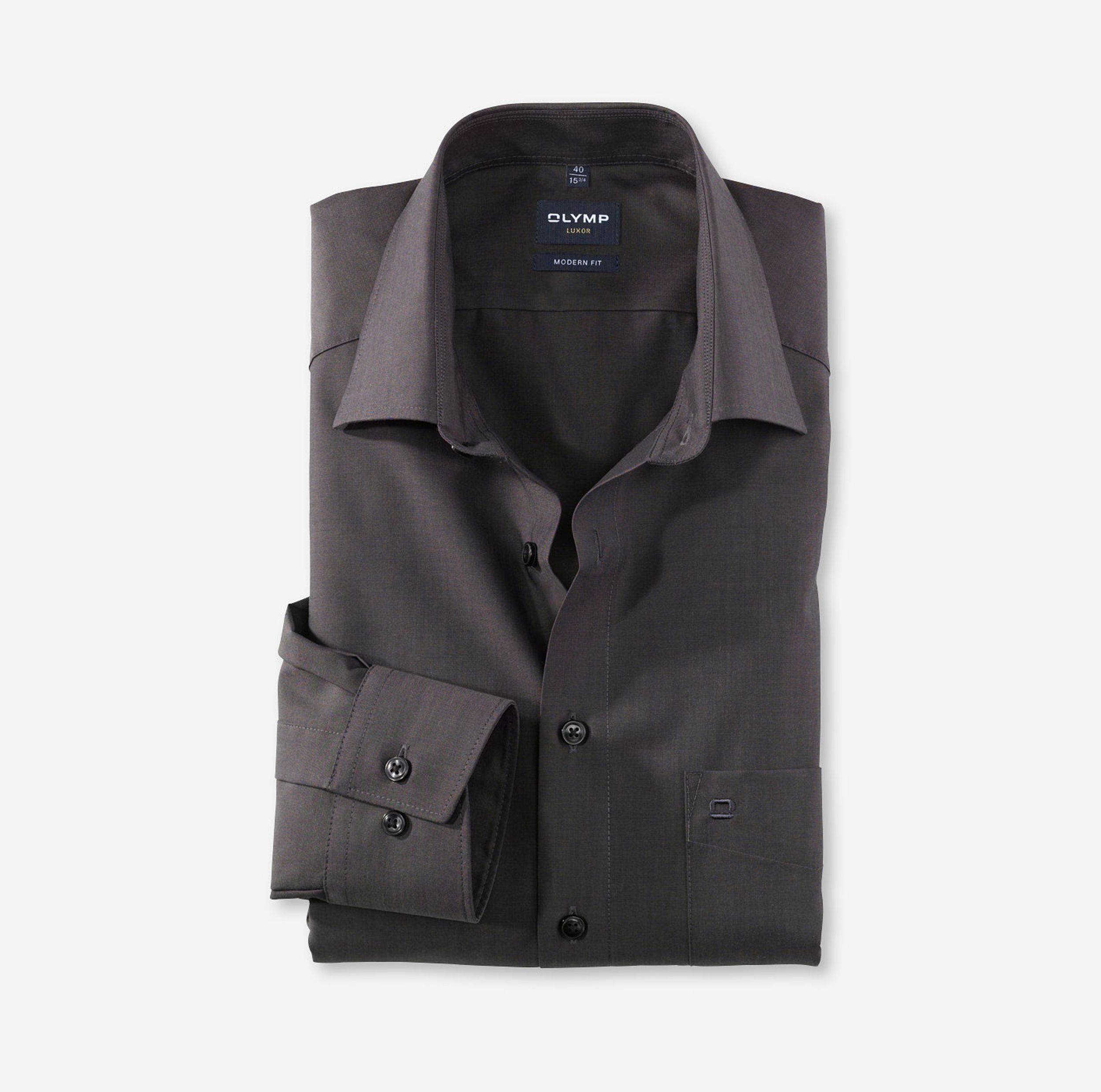 Olymp |  Olymp Hemd Modern Fit  | 47 | anthrazit