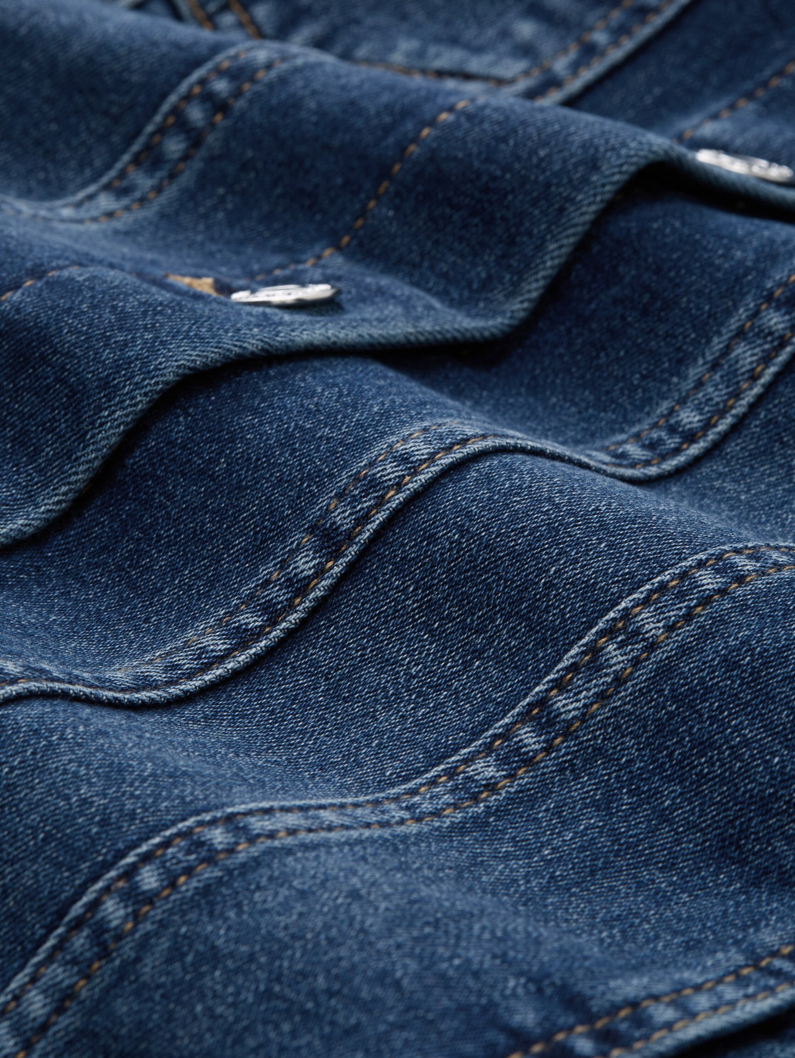 easy denim jacket, Used Mid Stone Blue Denim #2