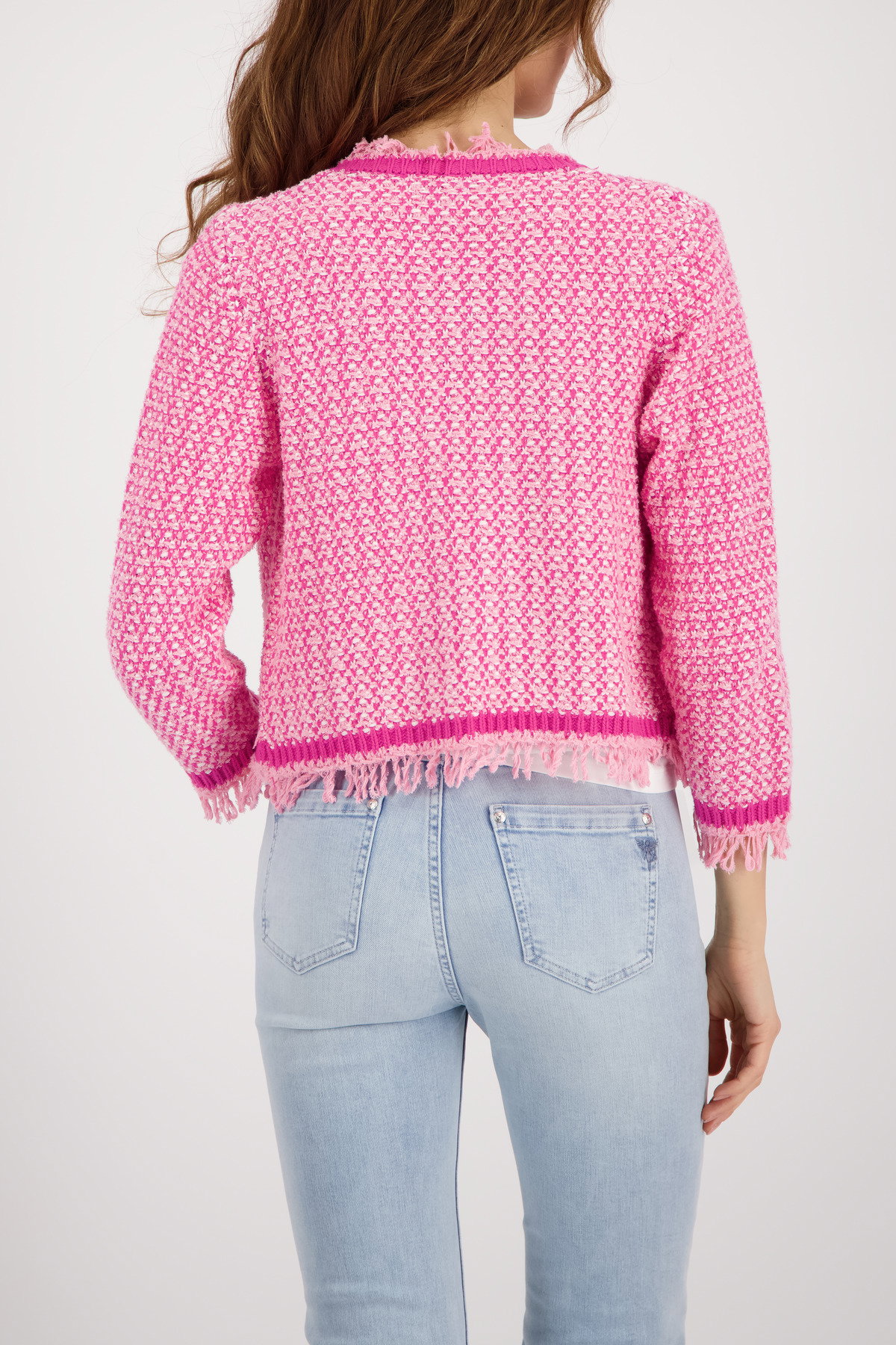 Monari Strickjacke Tweed-Überwurf #4