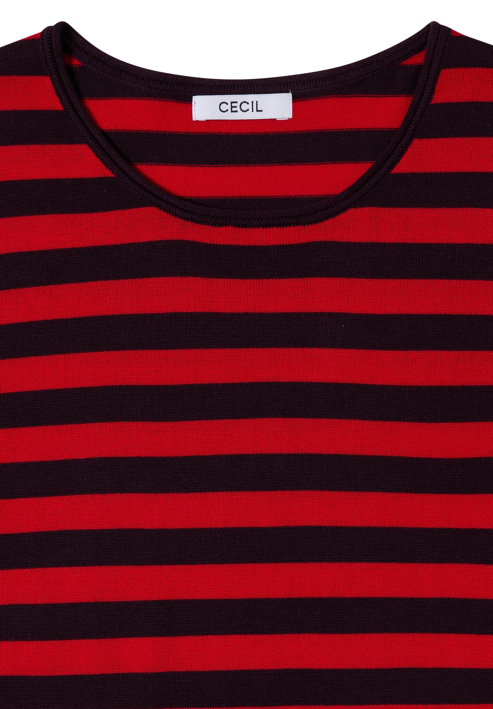 TOS_Striped Roundneck, eggplant red #2