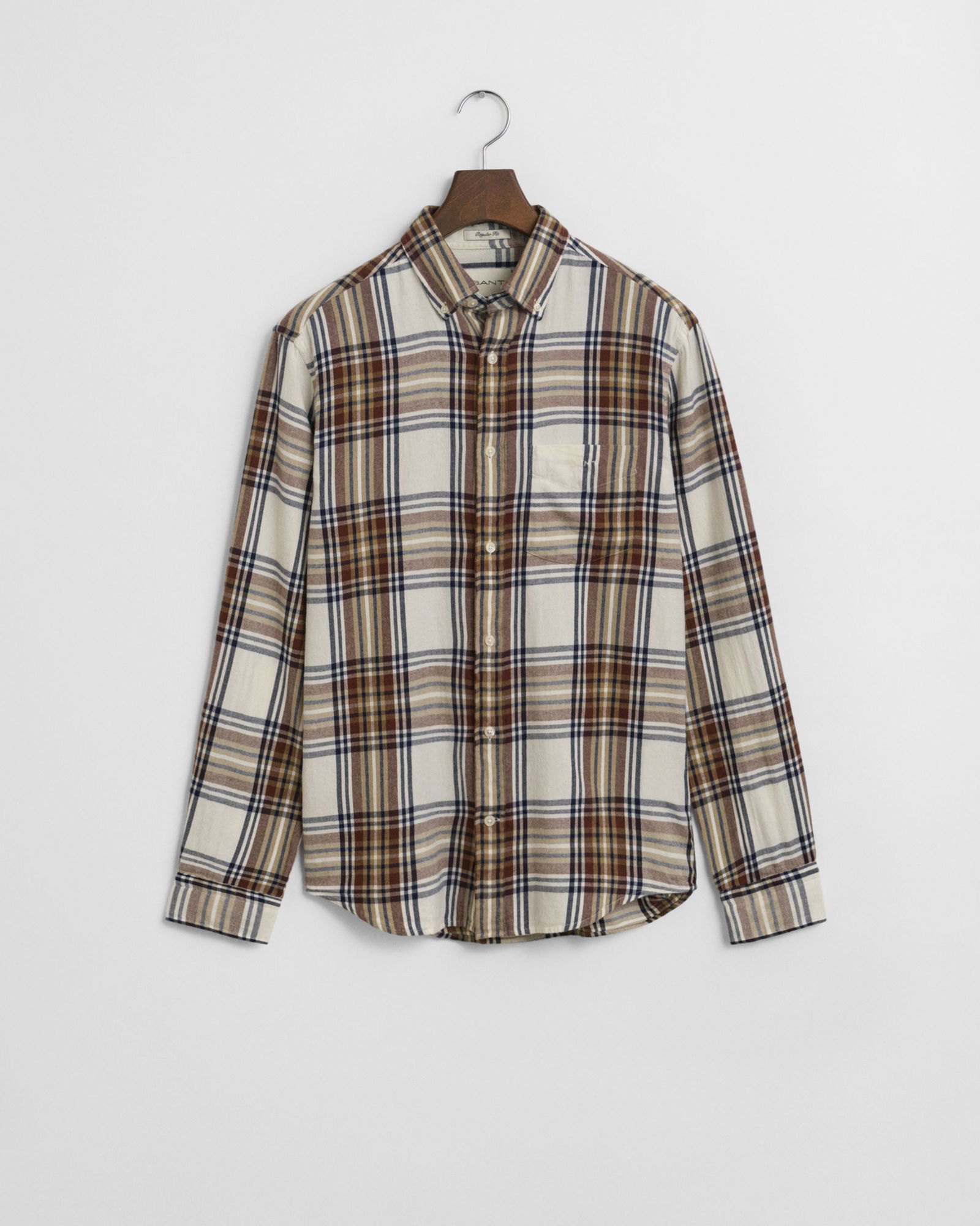  | REG WINDBLOWN FLANNEL CHECK SHIRT, CREAM | XXL | weiß