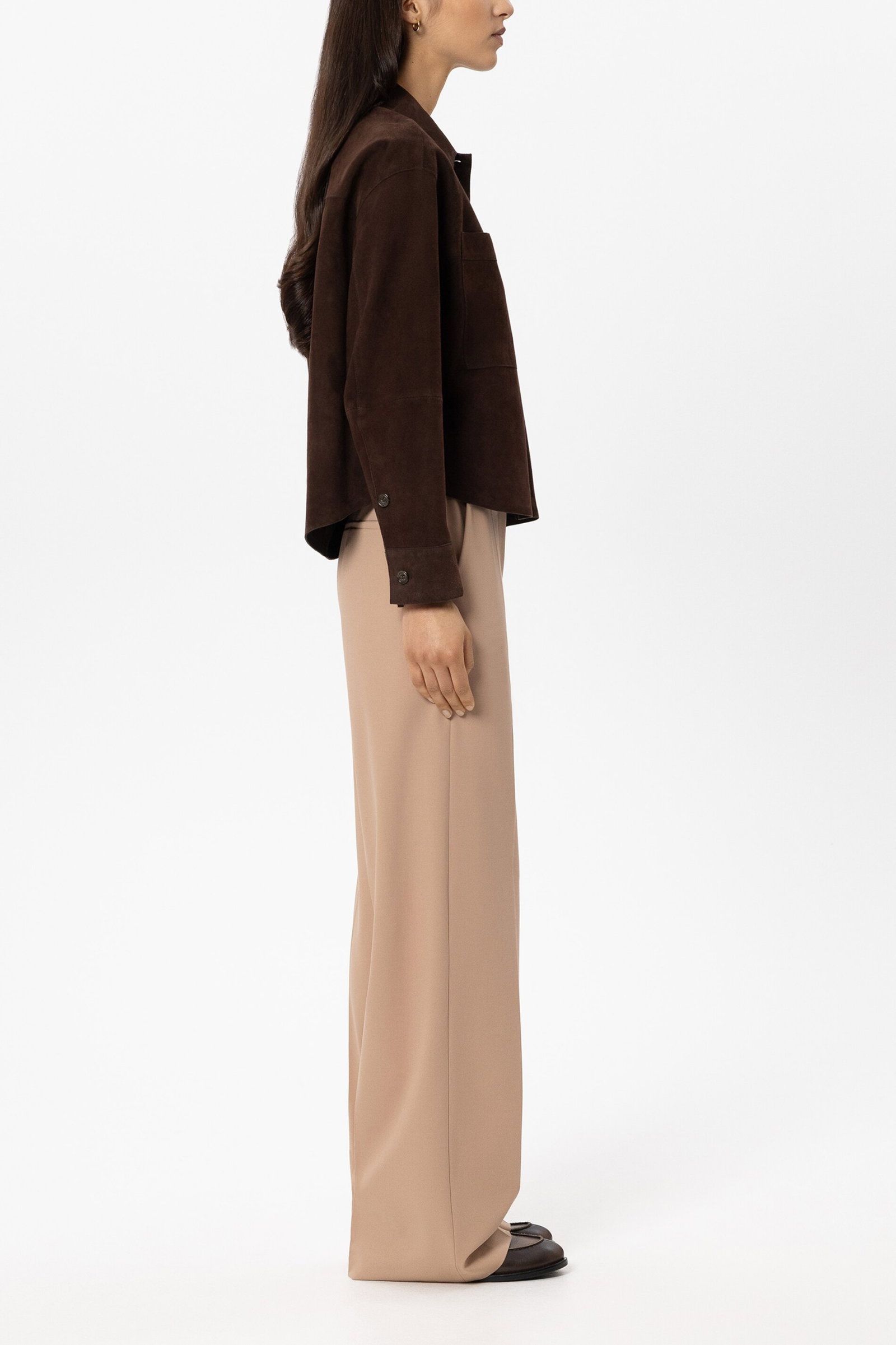 Luisa Cerano Wideleg-Pants mit Bundfalten, nude #3