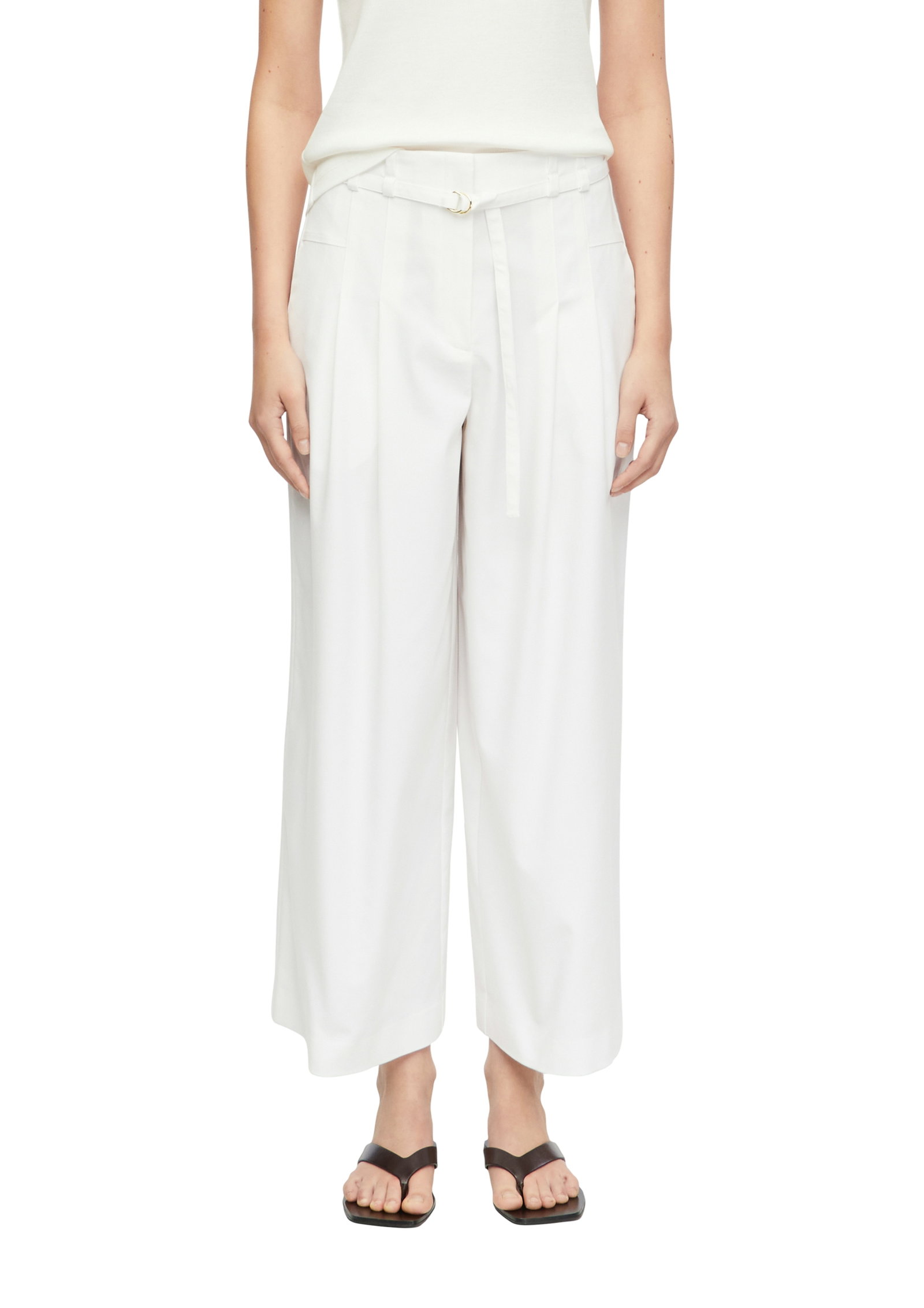 Comma Wide-Leg-Hose mit Bundfalten #3