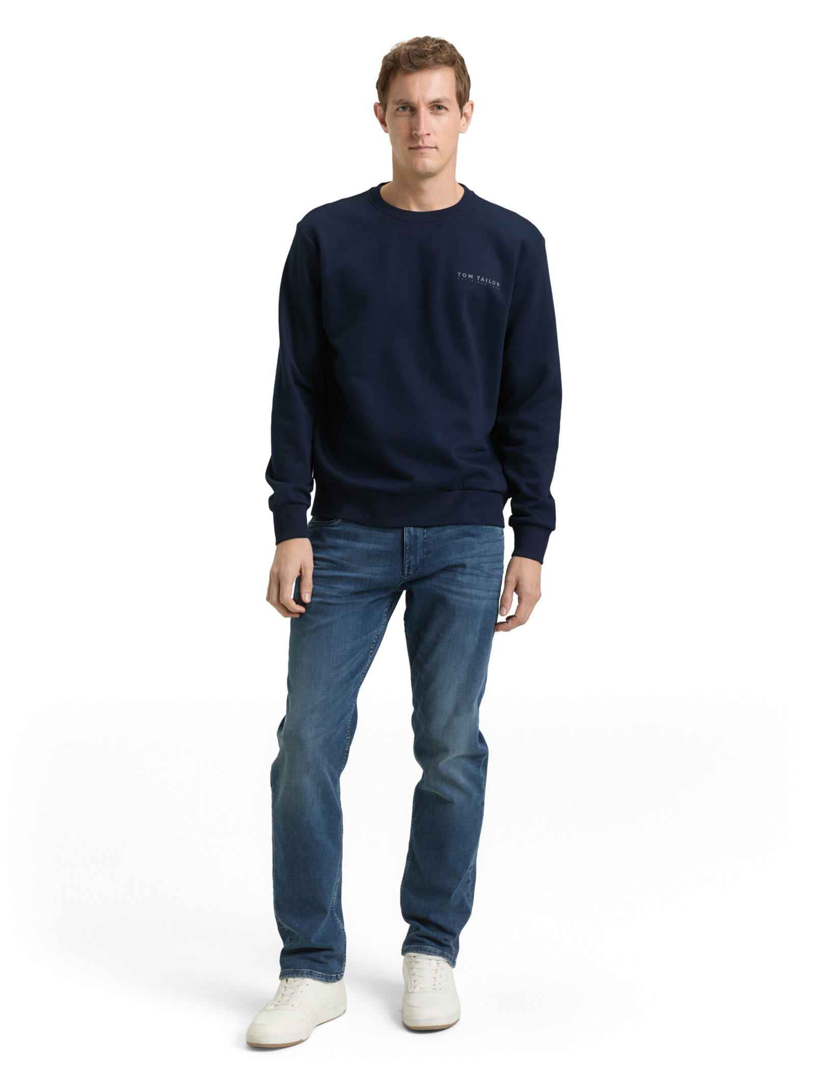 Tom Tailor printed crew neck sweater, sky captain blue #3