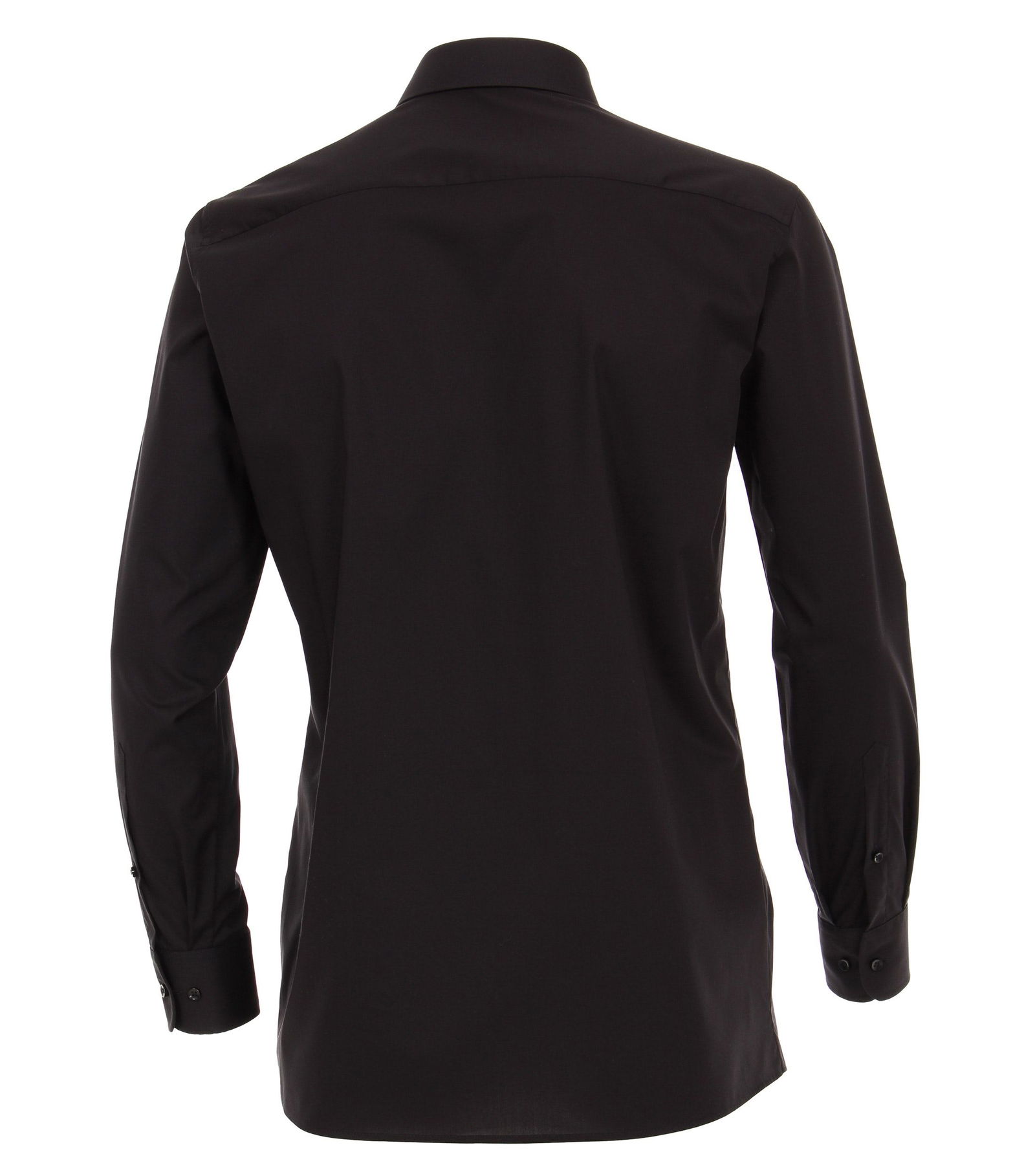 Casa Moda | Popeline Hemd unifarben extra langer Arm 72cm | 44 | schwarz
