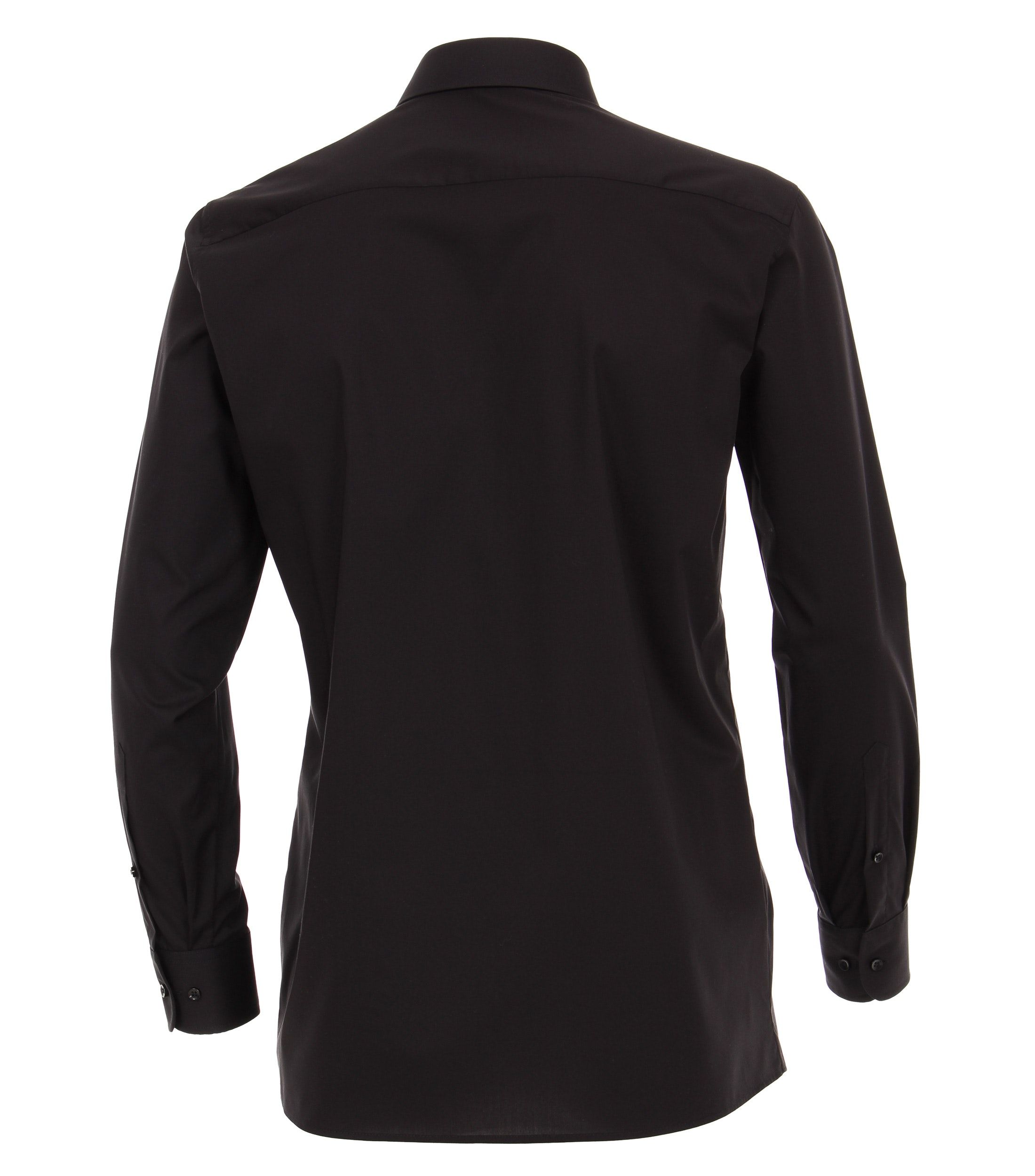 Casa Moda |  Popeline Hemd unifarben extra langer Arm 72cm | 44 | schwarz