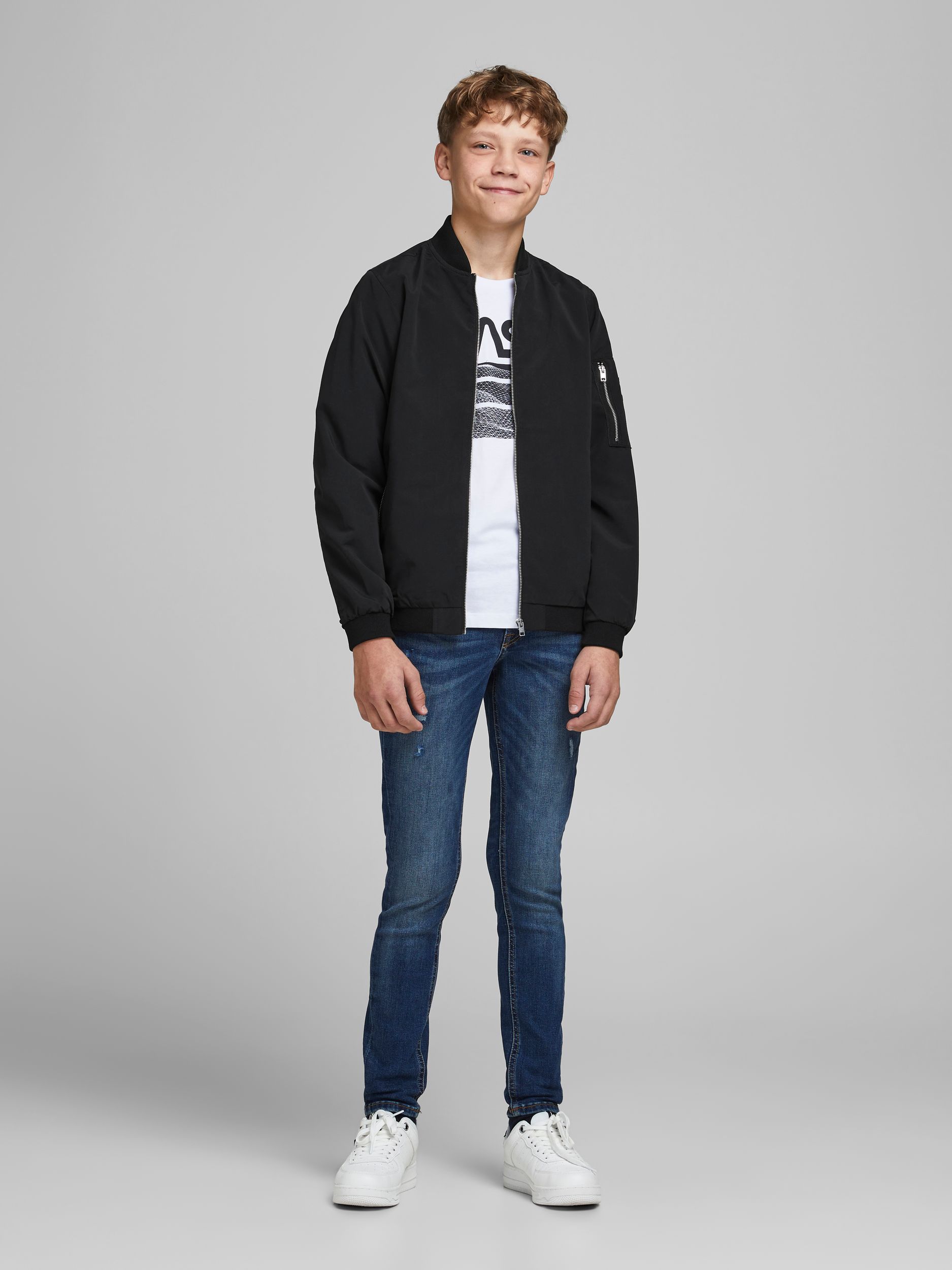 Jack&Jones |  JJERUSH BOMBER NOOS JNR | 152 | black