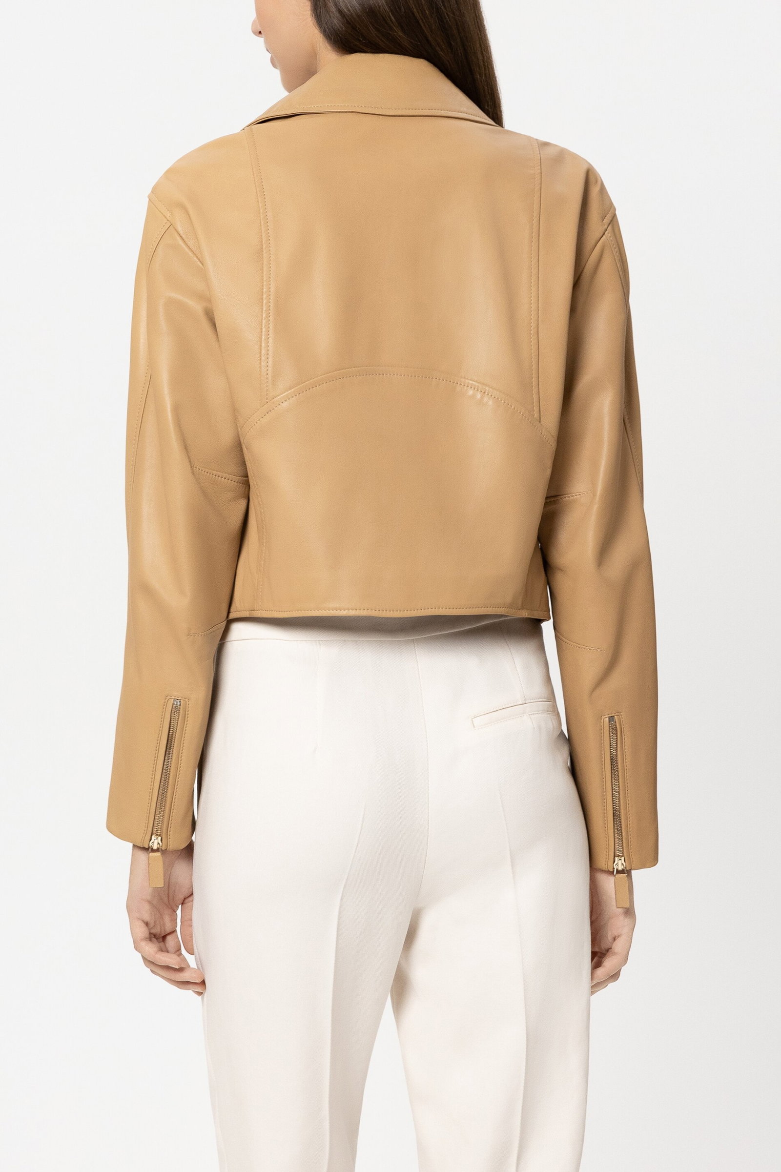 Luisa Cerano Jacke aus Lammnappa golden caramel #3
