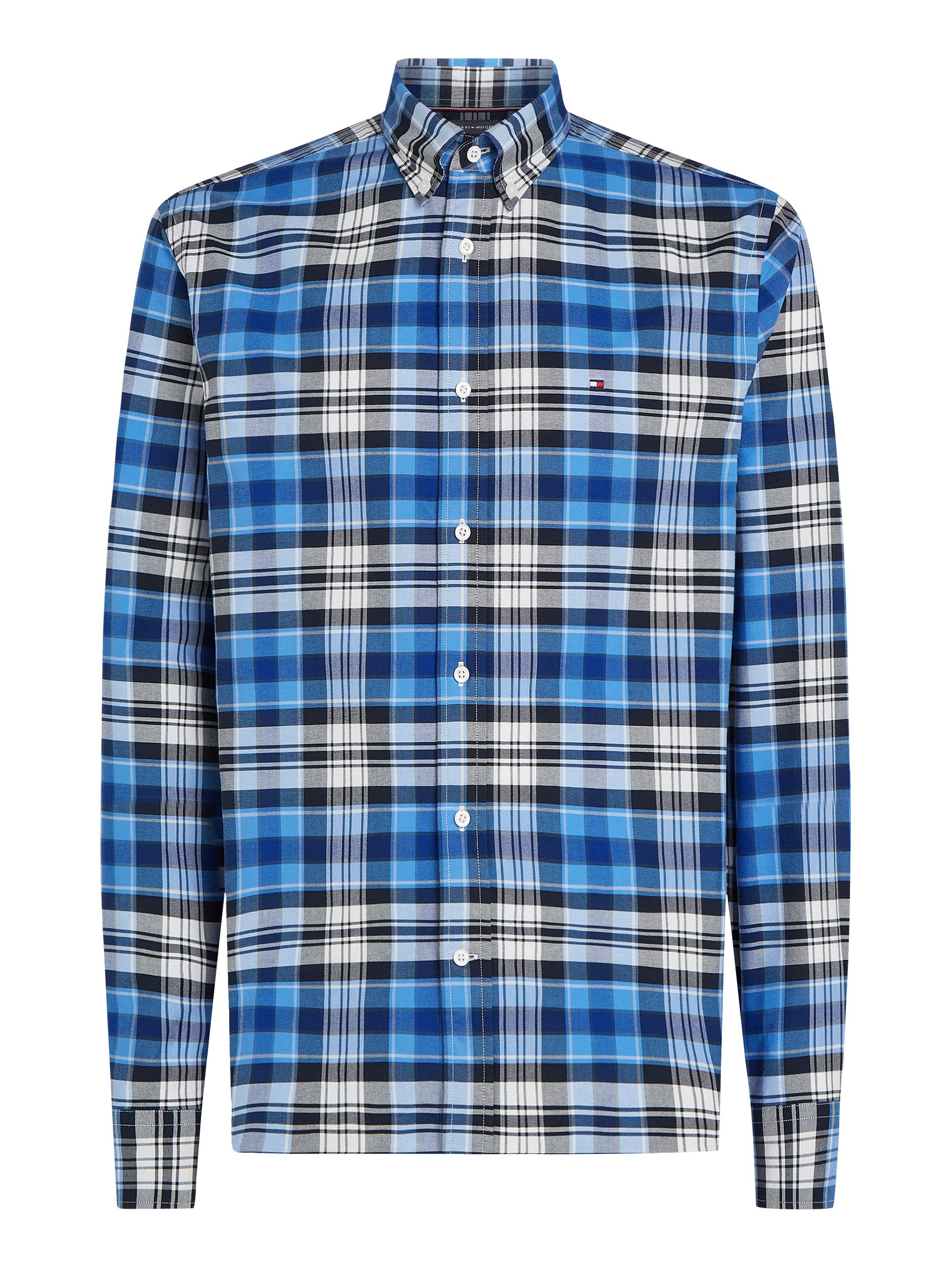  |  OXFORD HERITAGE PLAID RF SHIRT | XL | dark night navy big check