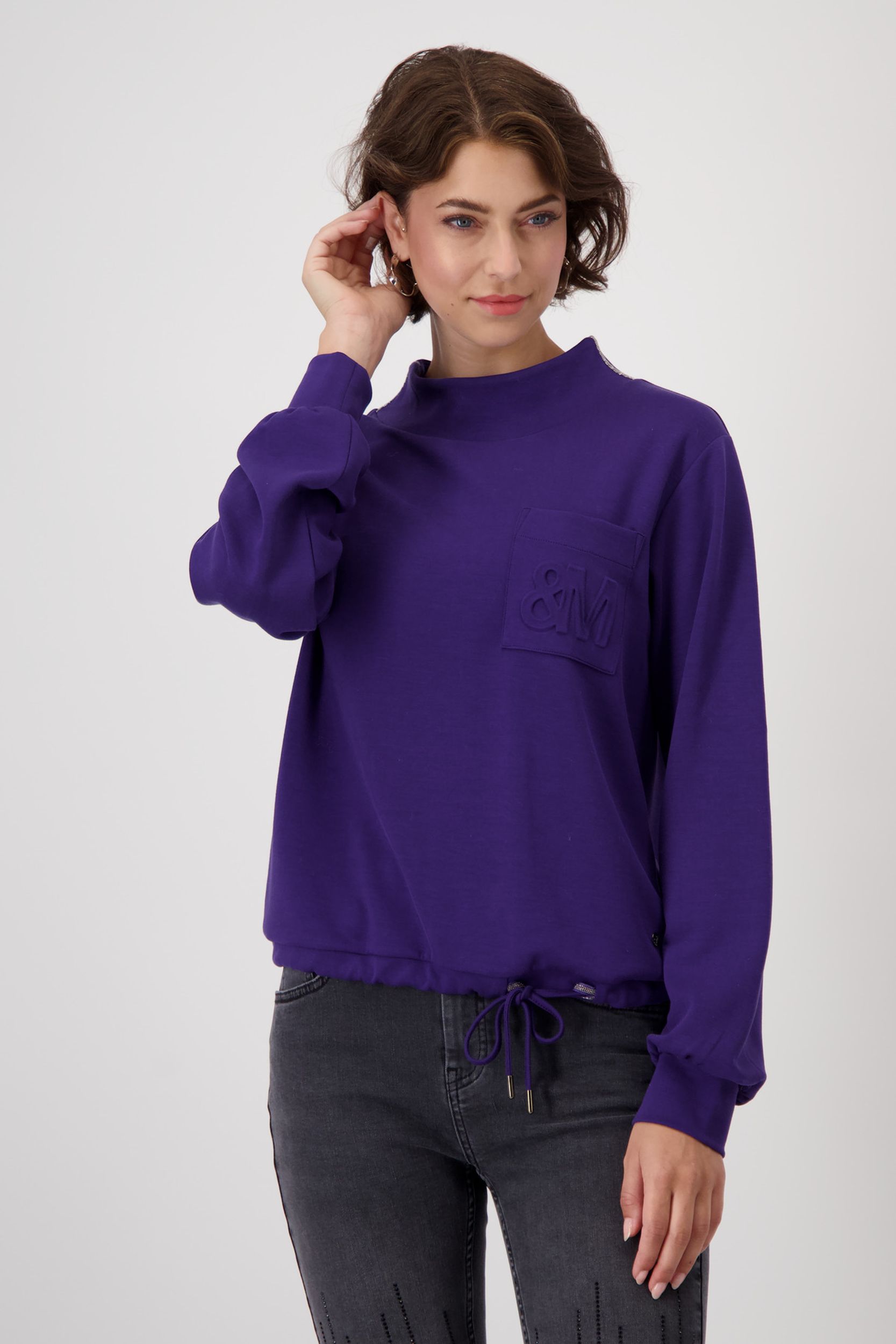 Monari |  Sweatshirt, dark purple | 36 | lilac