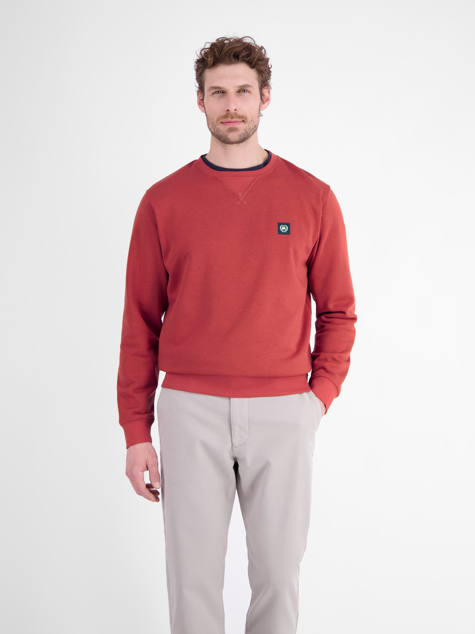 SWEATSHIRT/TROYER/RH/V-NE, MUTED RED #3