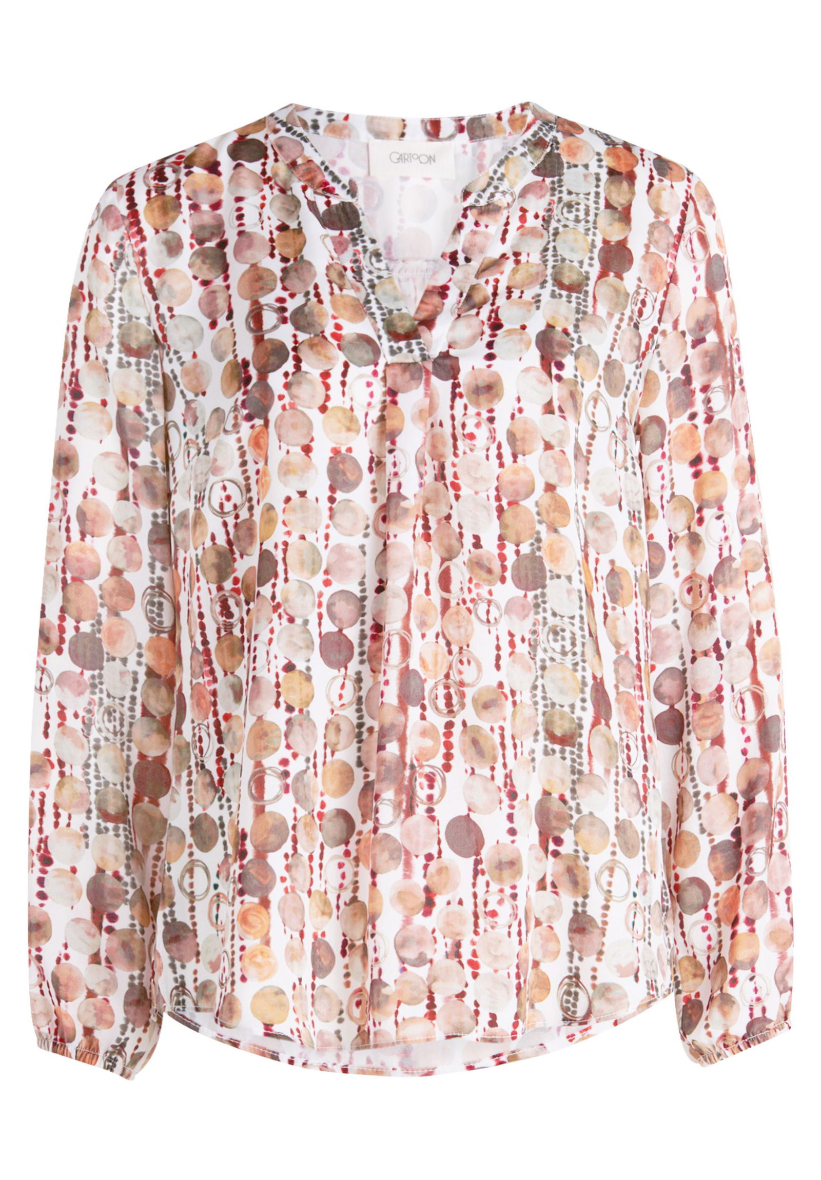 Cartoon |  Cartoon Druckbluse  | 40 | brown/red