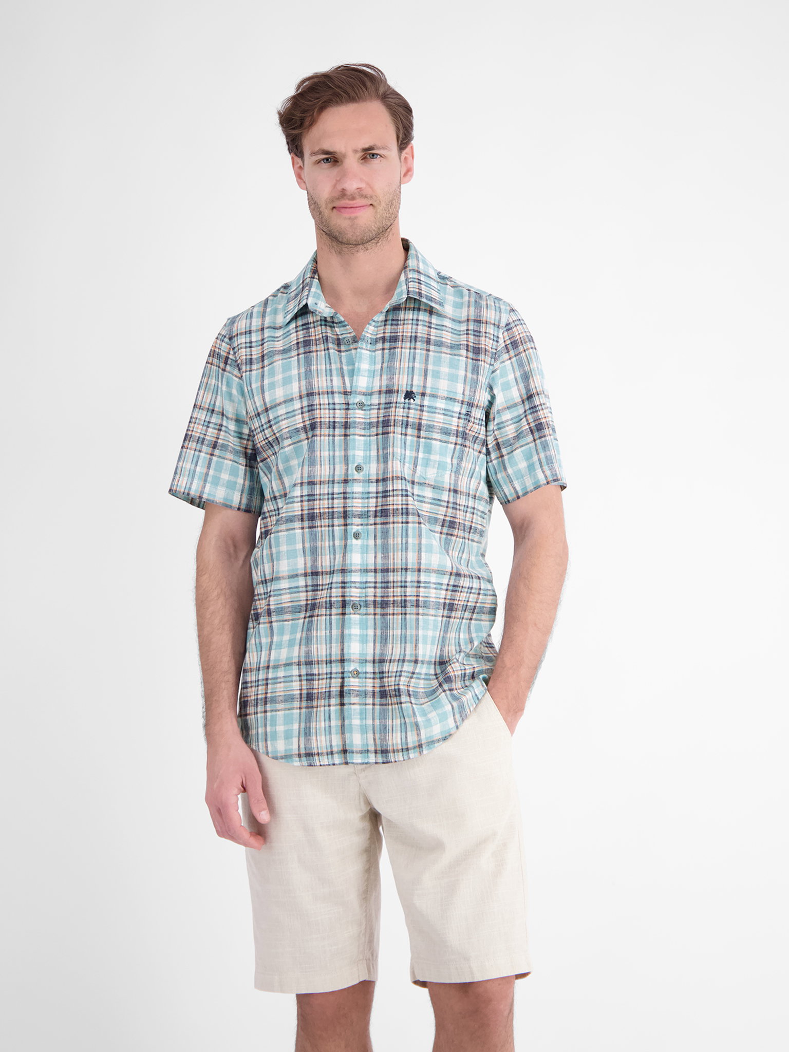 HEMD 1/2 ARM, REEF BLUE #3