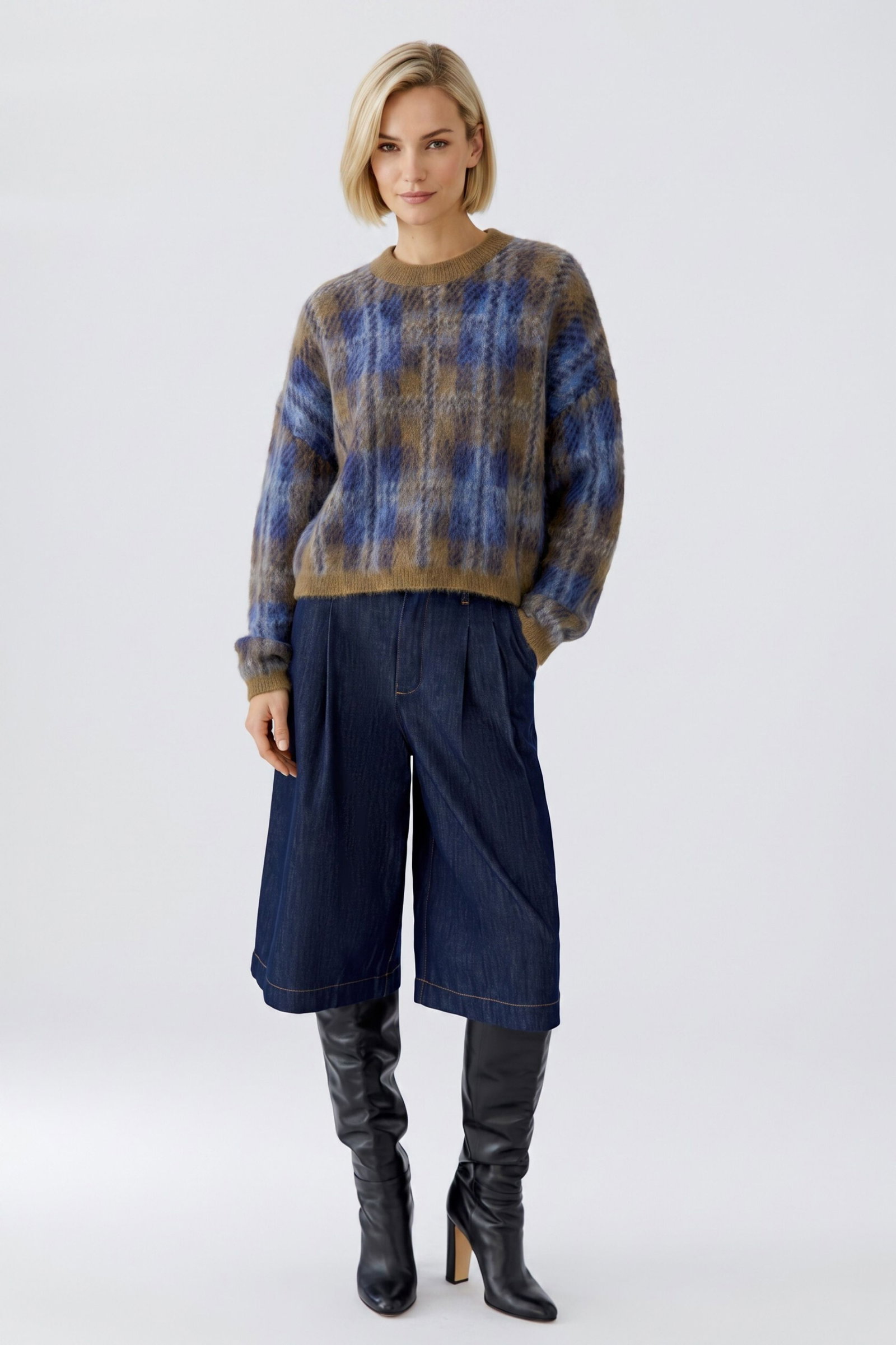 Pullover, lt brown blue #2