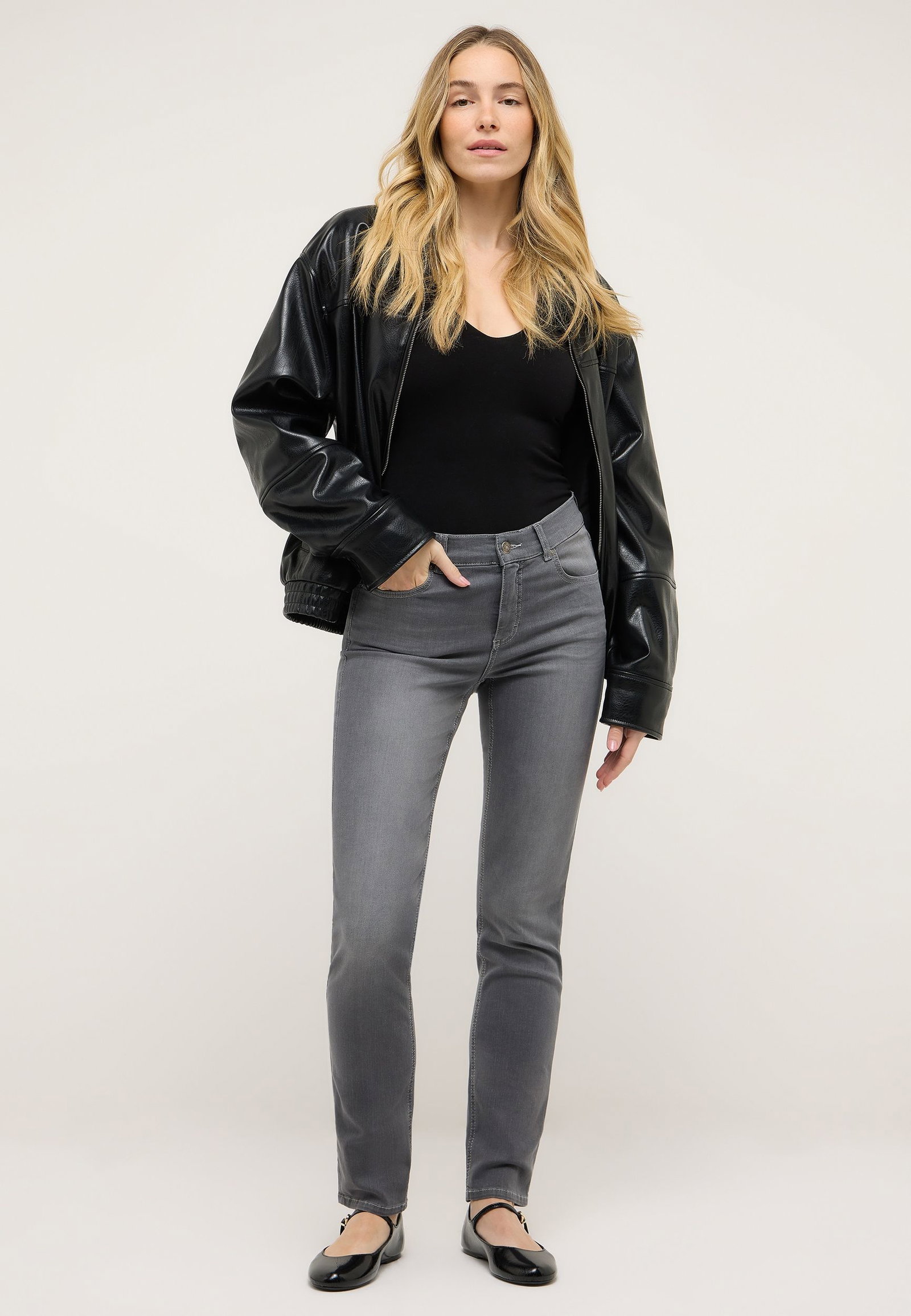 Angels |  Angels Straight Leg Jeans "Cici" | 44/32 | mid grey used