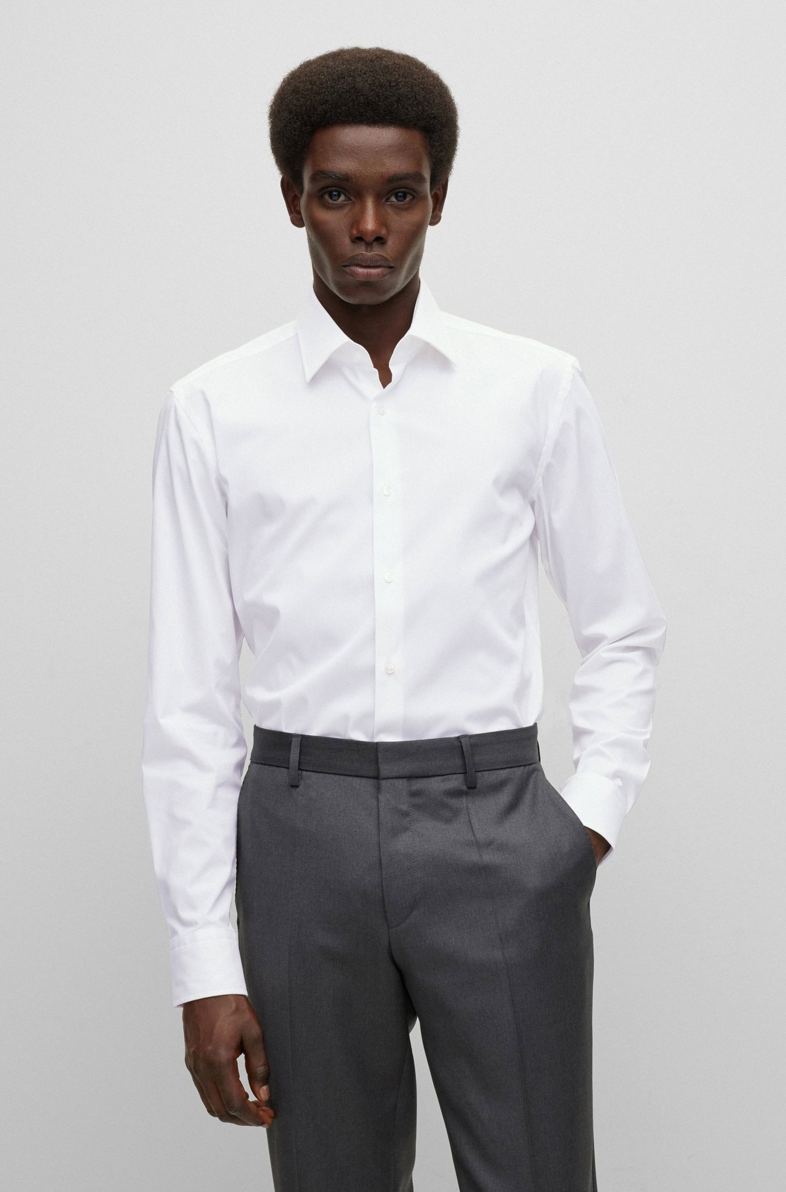 b5af025bcbce3f401f7b3458360e2076 BOSS Black Hemd Modern Fit