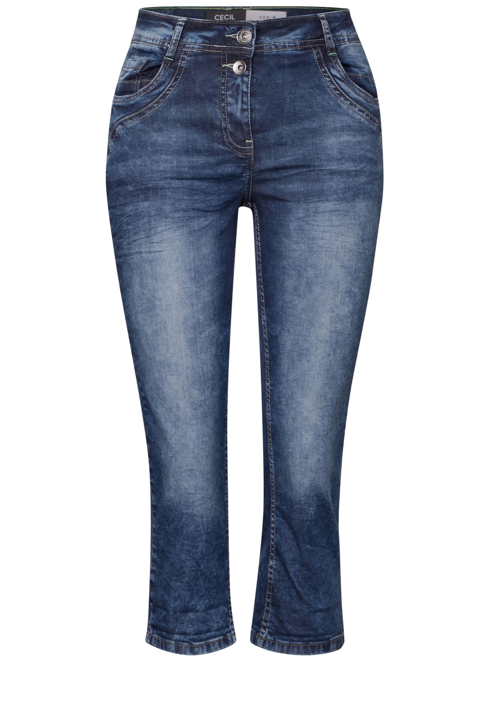 d3bc5ab54646fcaca98bcccdd3689728 CECIL | CECIL Jeansshorts | mid blue used wash