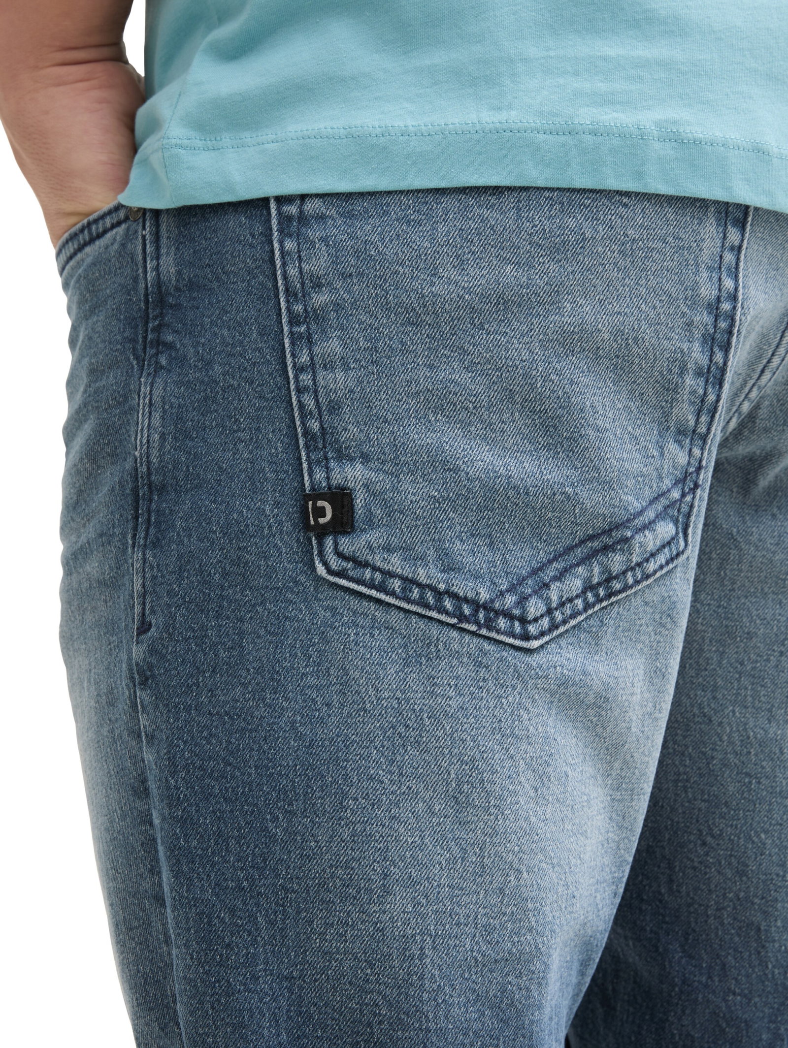 TTPIERS SLIM shorts, mid stone blue grey denim #6