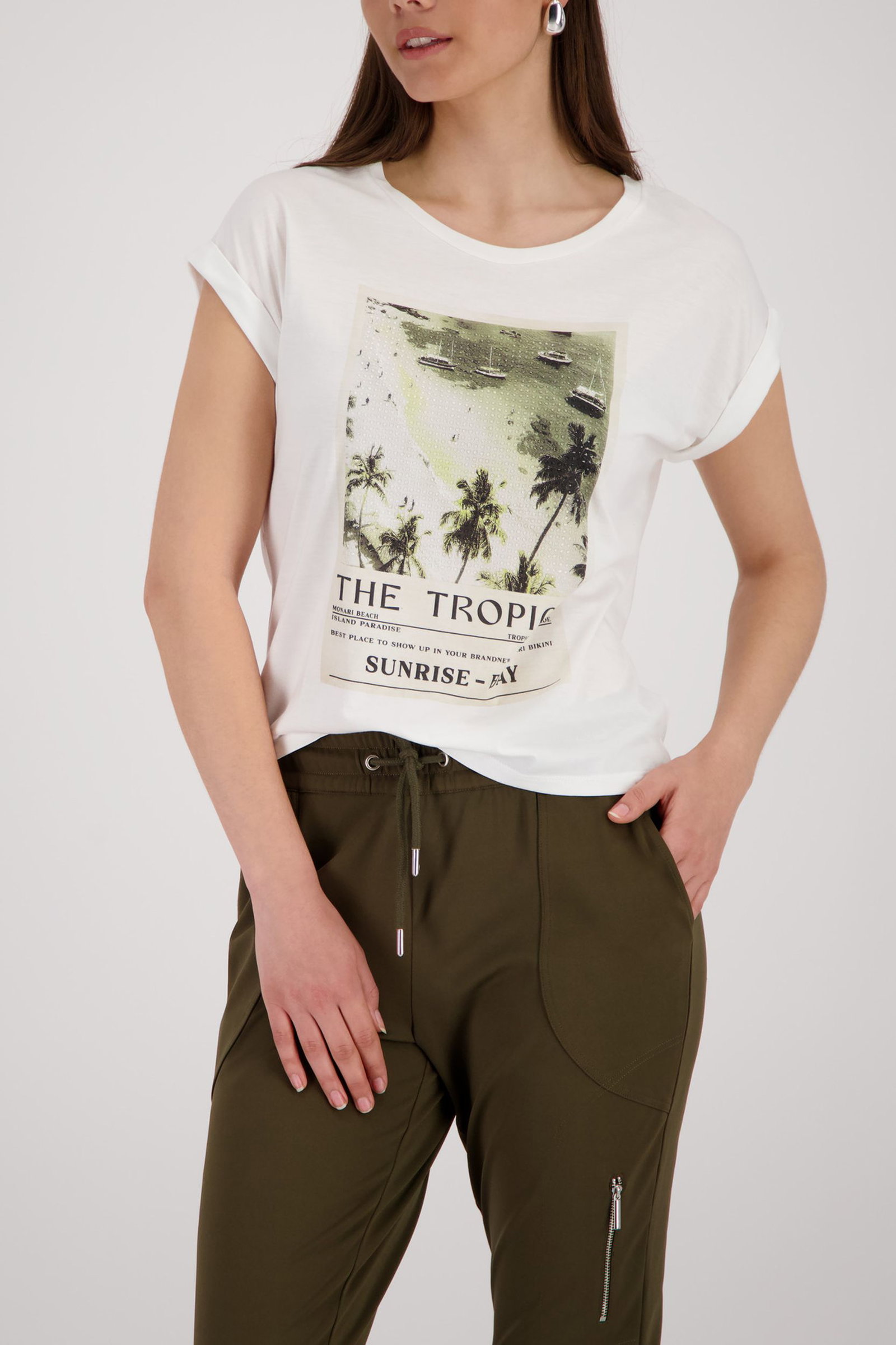 Monari |  T-Shirt, cream | 36