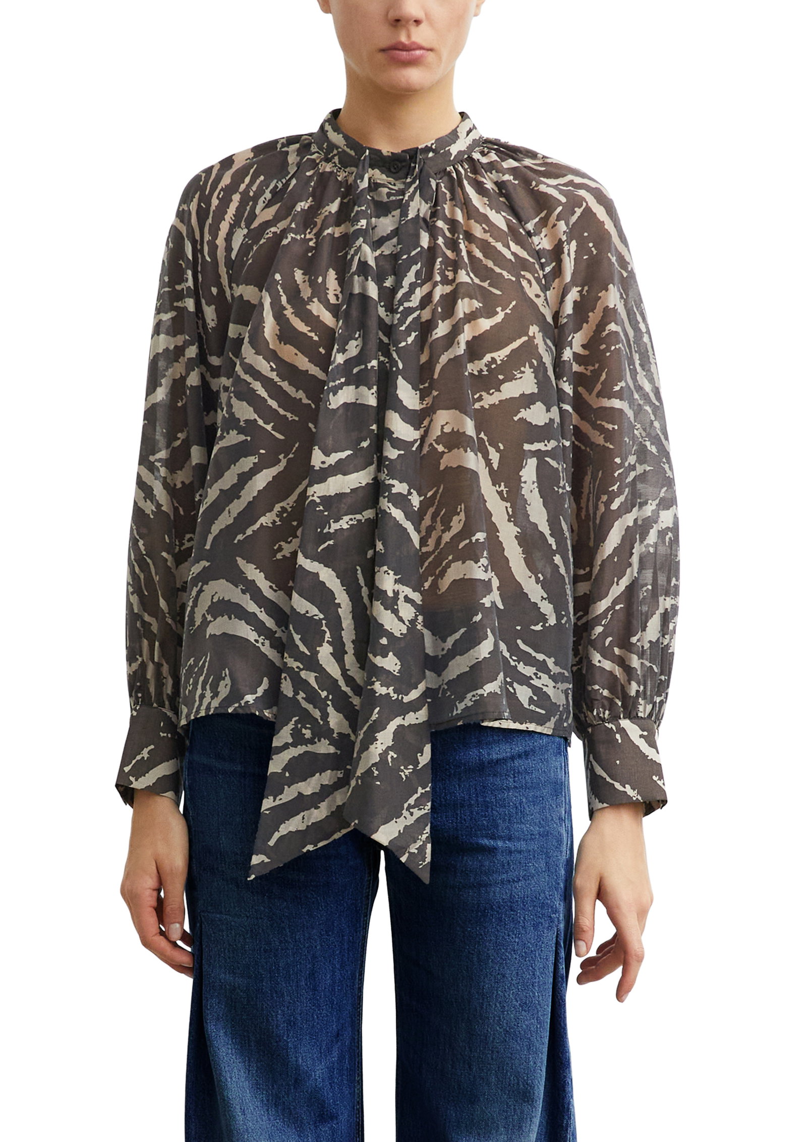 Bluse, BROWN #3
