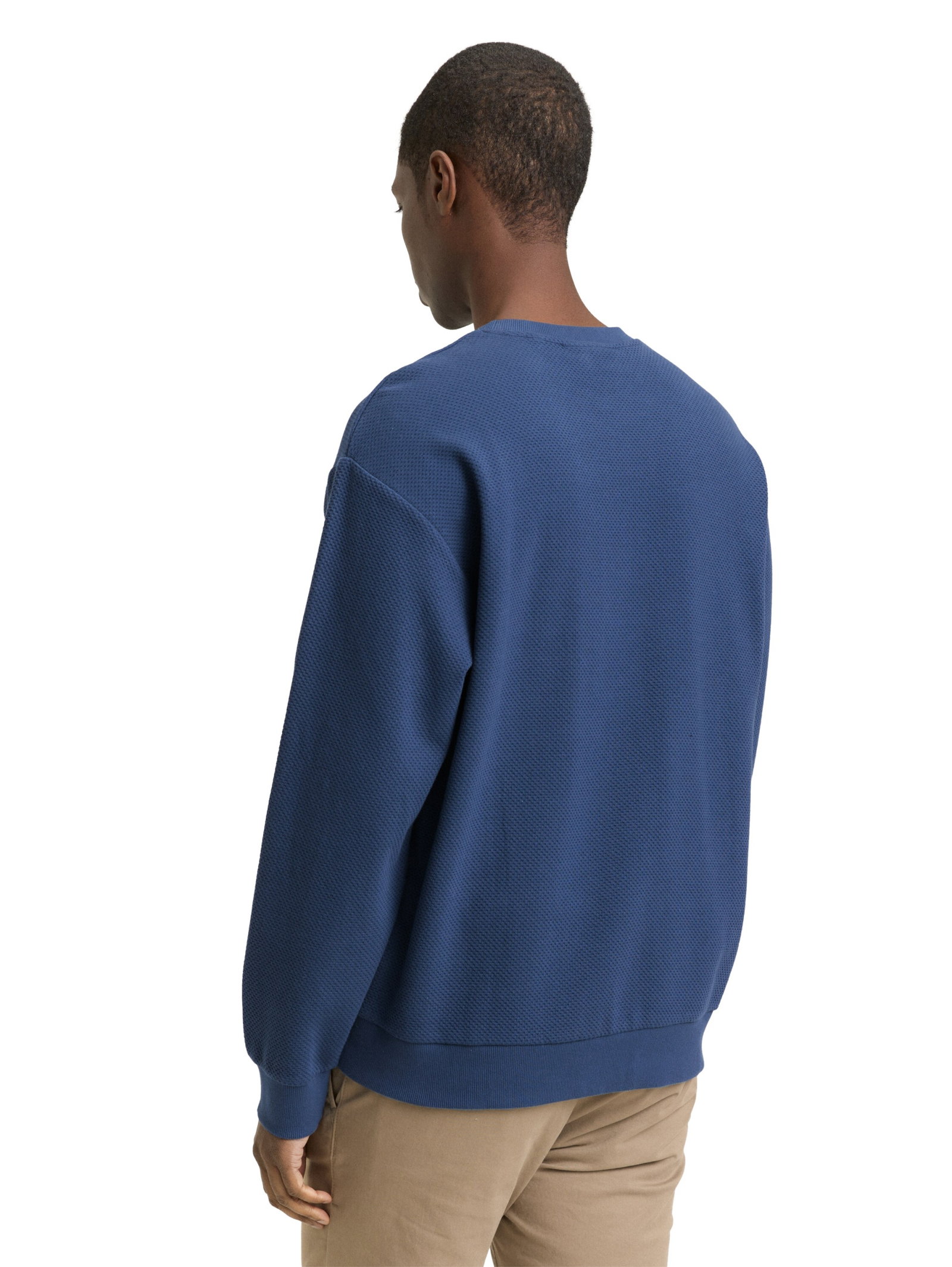 structured crew neck sweatshir, Ocean Night Blue #4