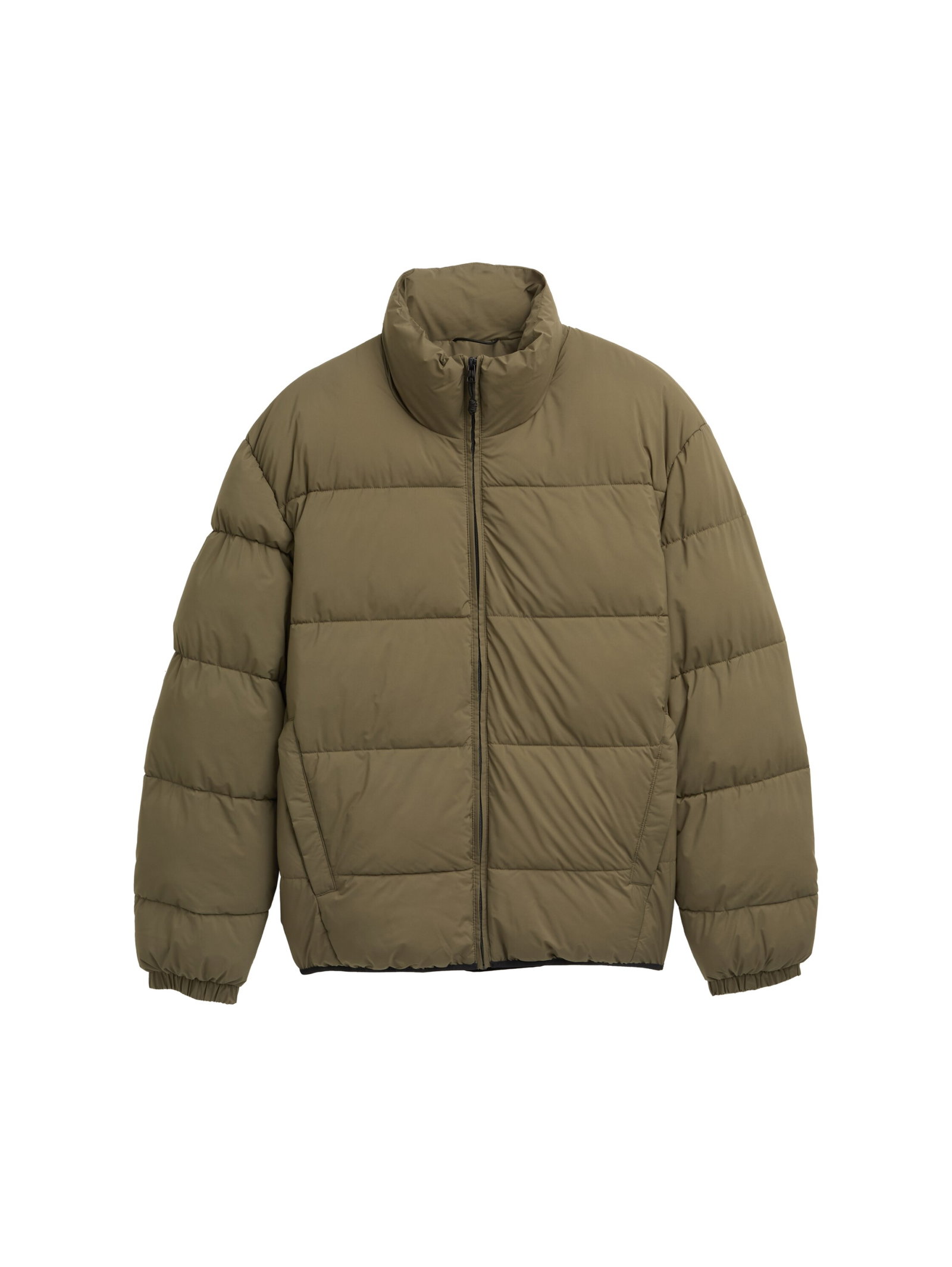 stand-up puffer jacket, jungle soil green #1