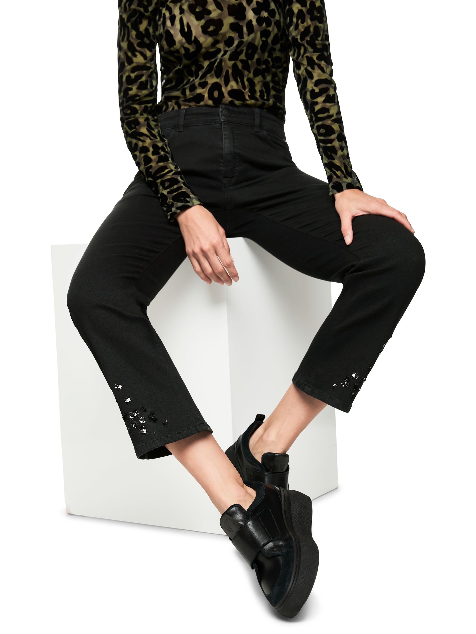 Marc Cain Pants |  Marc Cain Pants 7/8-Jeans  | 42 | black