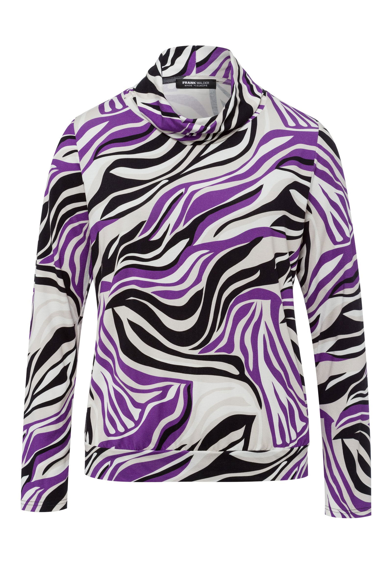 Frank Walder |  Frank Walder Shirt  | 48 | schwarz/deep orchid/tofu