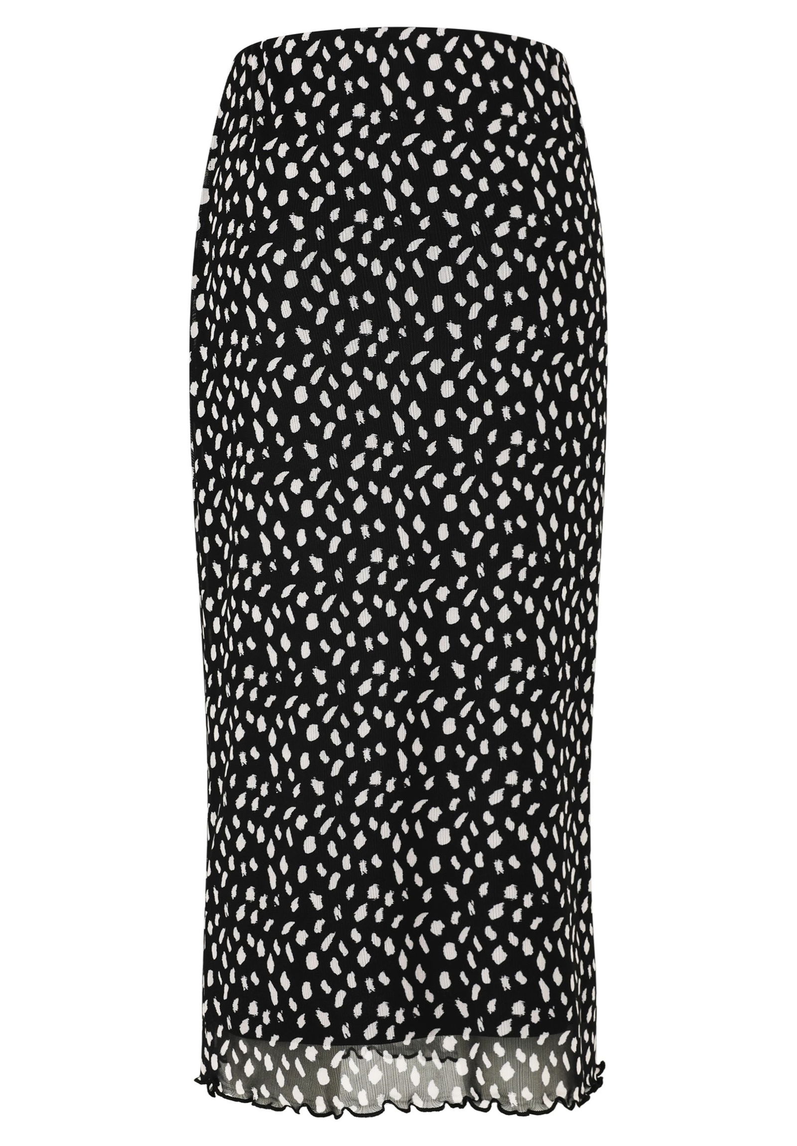  |  Rock Mittellang Casual, White/Black | 36 | weiß/schwarz