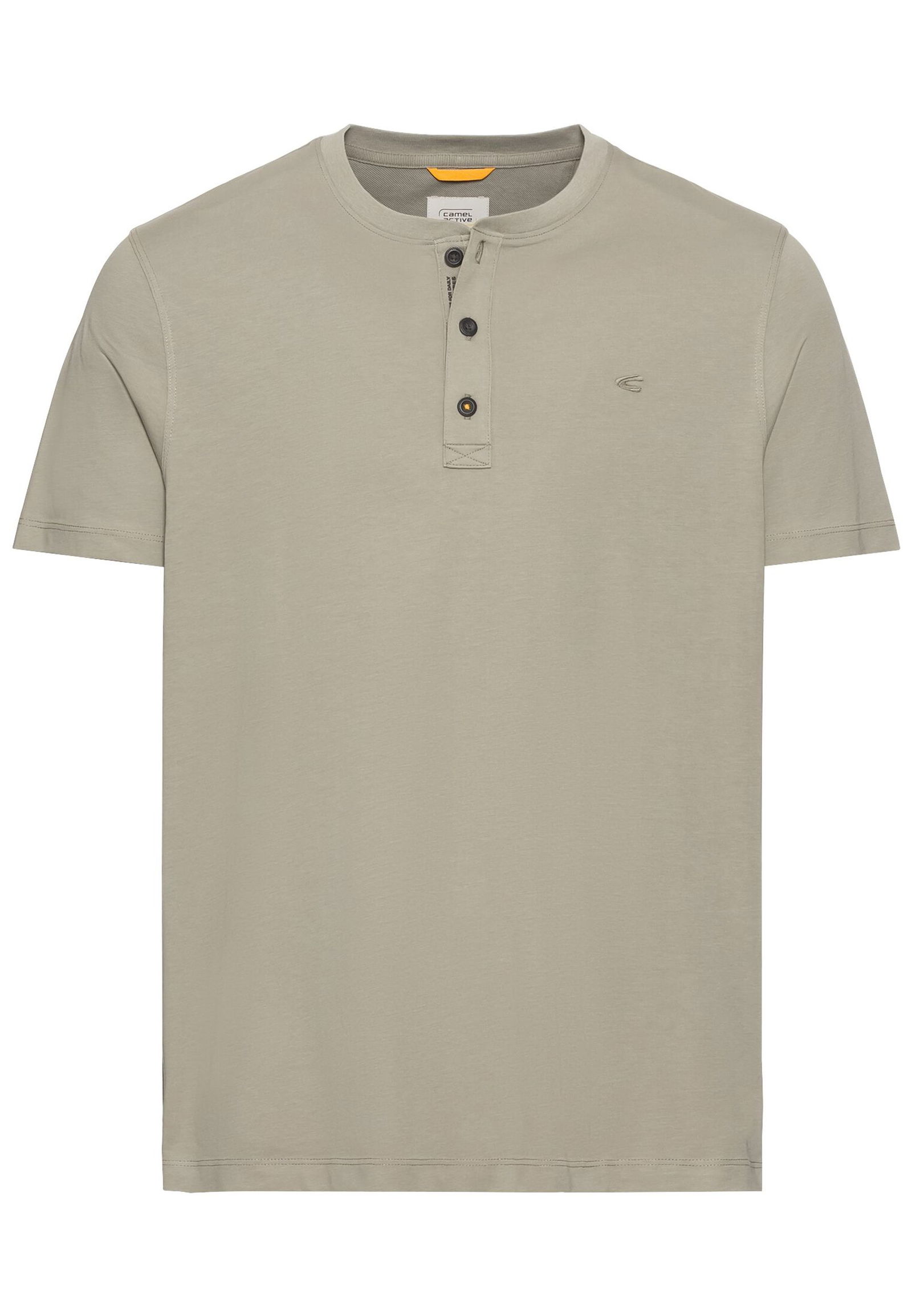 Camel Active | Camel Active Kurzarm Henley aus Organic Cotton | M | asphalt