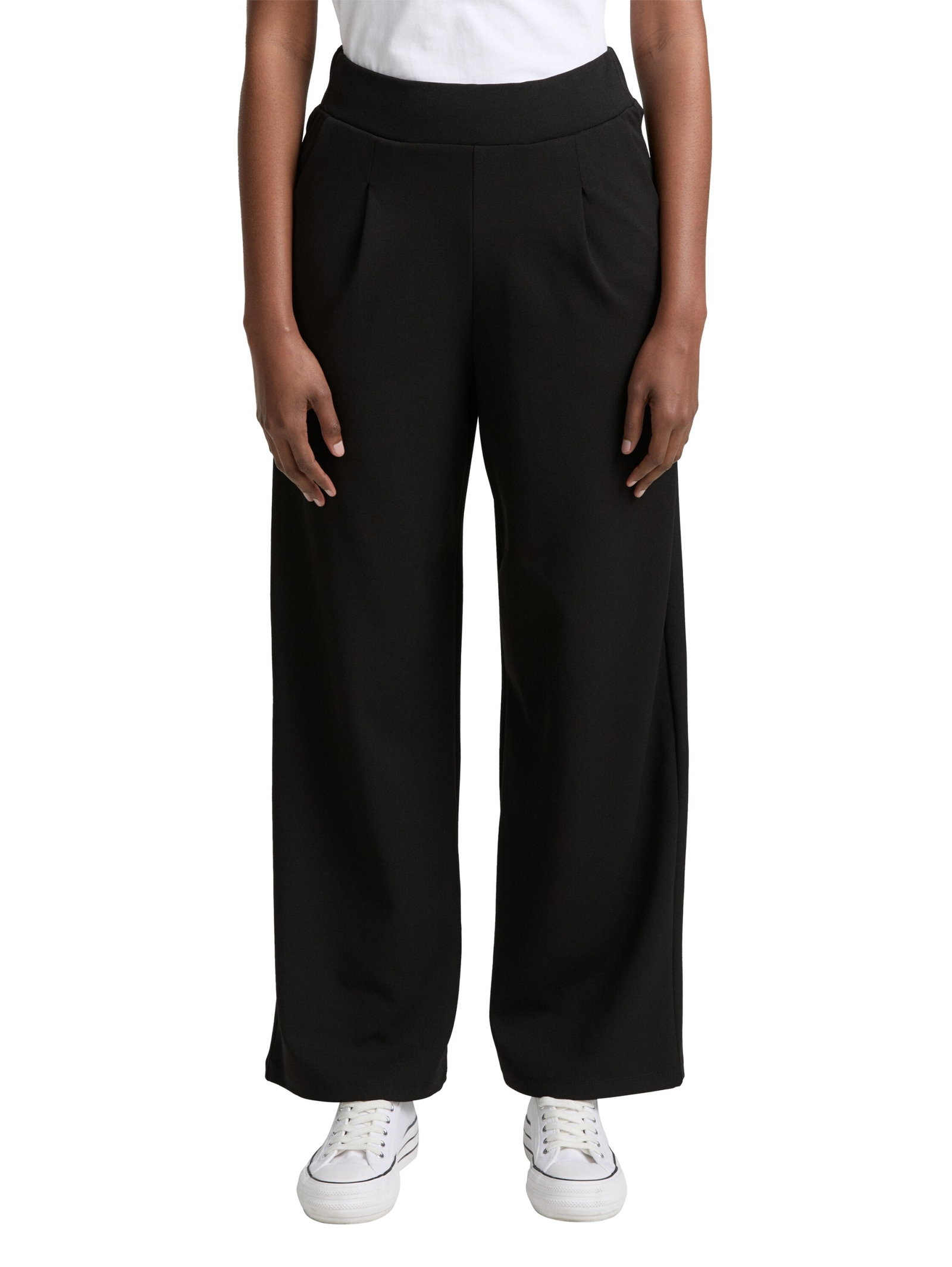 pleated wide leg pants, deep black #2